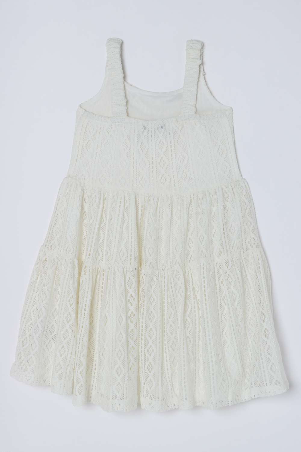 Solid-Blended-Fabric-Square-Neck-Girls-Casual-Wear-Dress