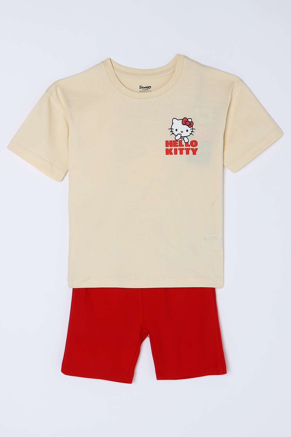 Character-Print-Blended-Fabric-Round-Neck-Girls-Casual-Wear-Clothing-Set