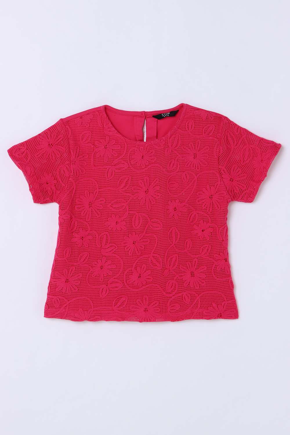 Embroidered-Cotton-Round-Neck-Girls-T-Shirt