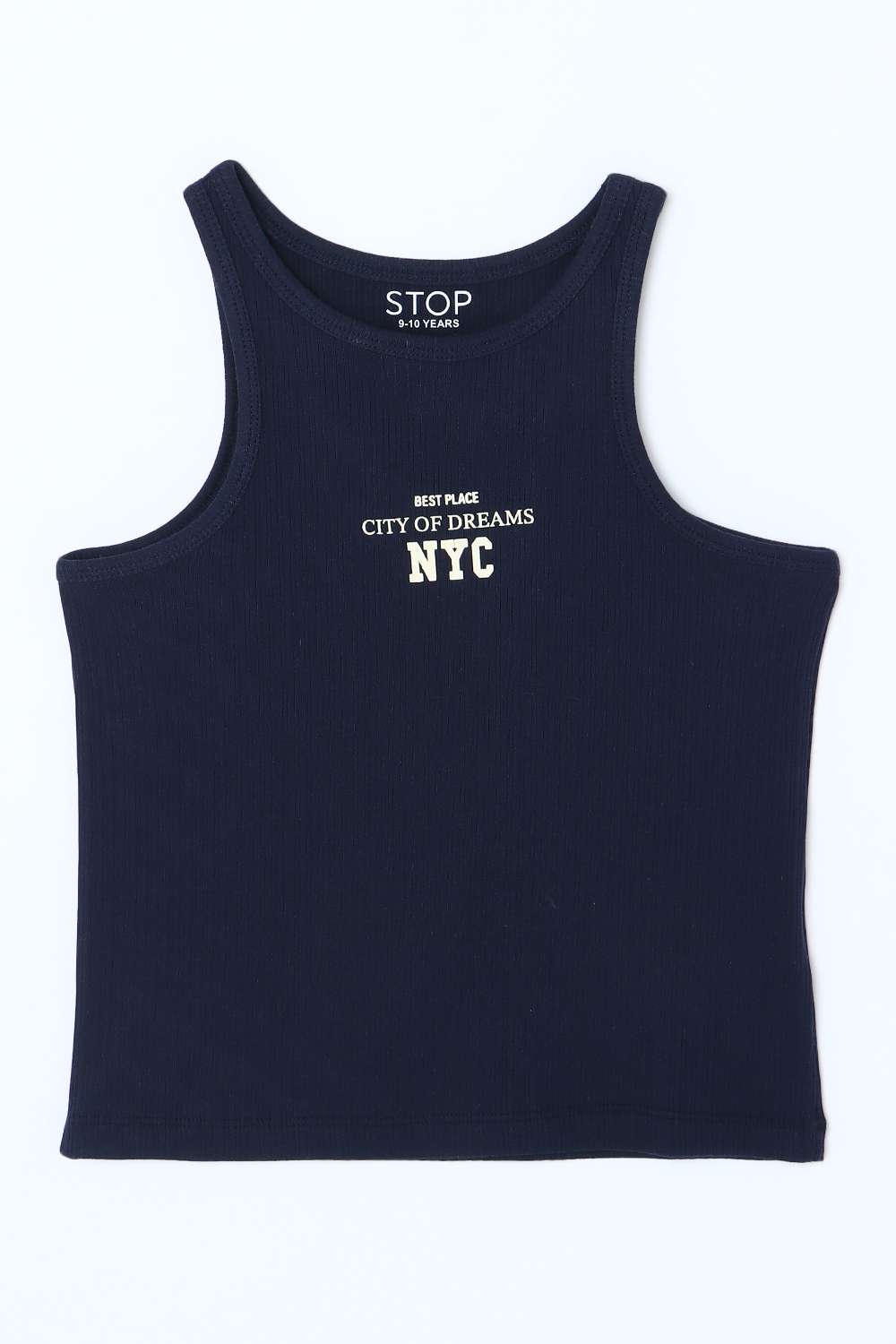 Solid-Blended-Fabric-Round-Neck-Girls-T-Shirt