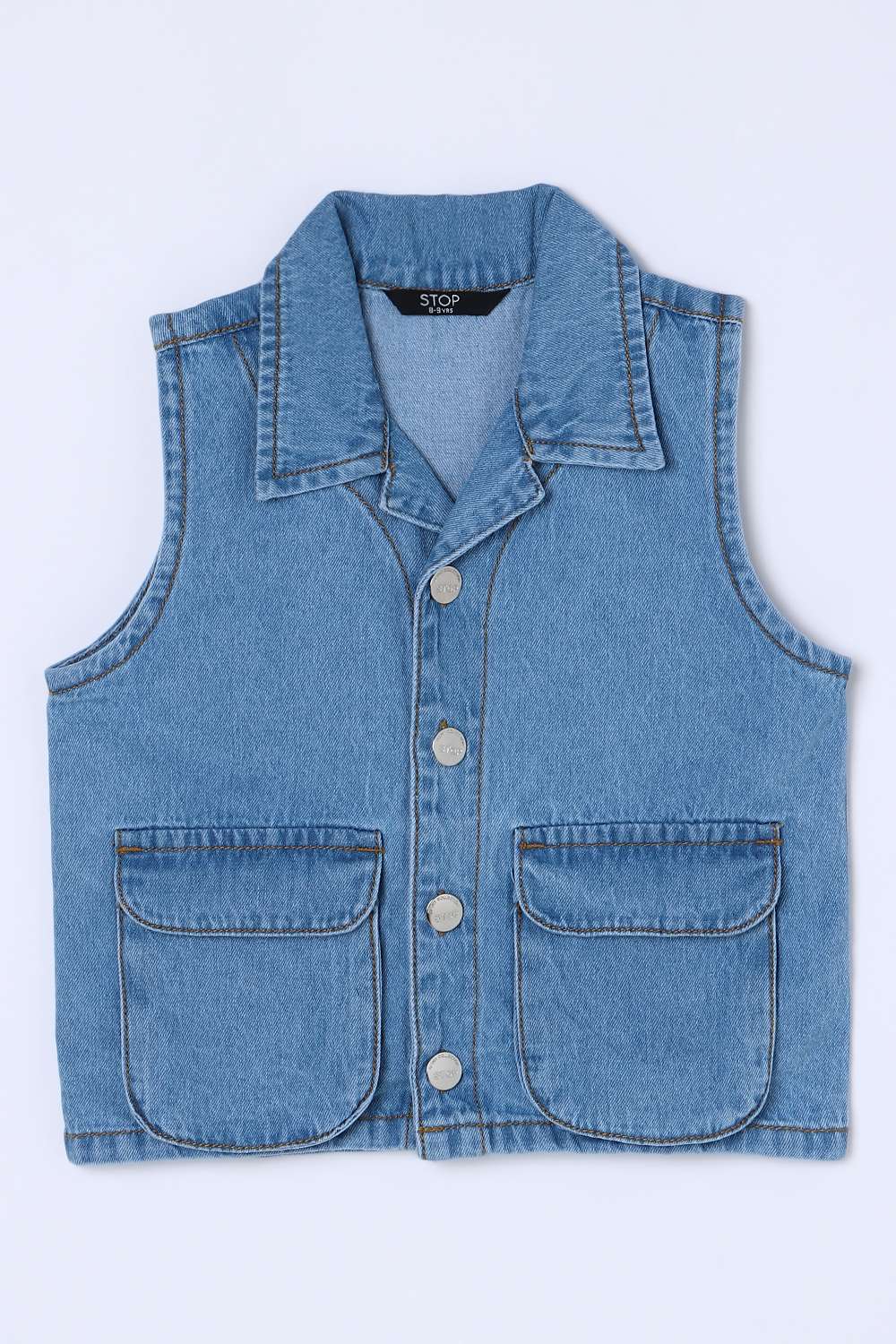 Solid-Cotton-Round-Neck-Girls-Top
