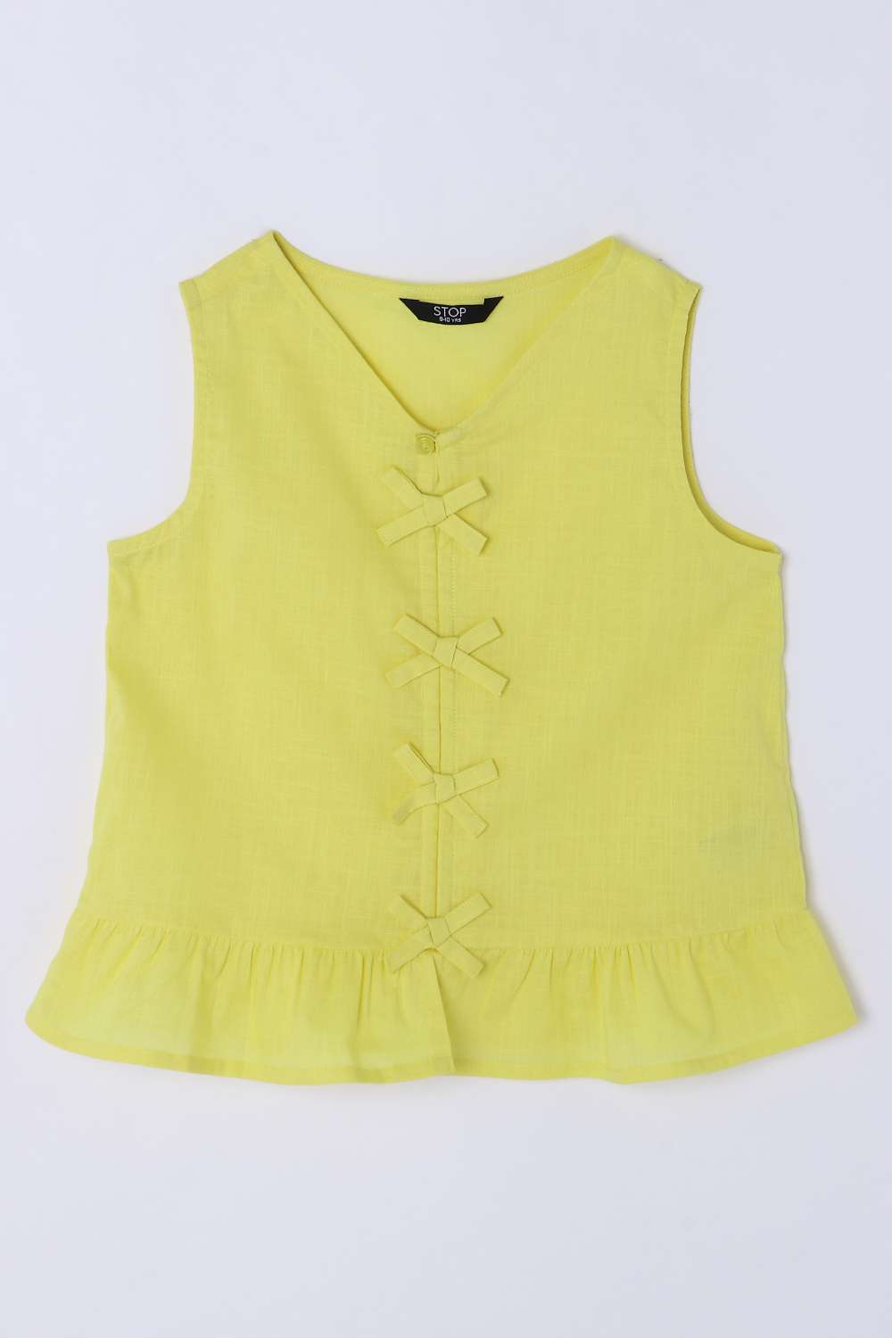 Solid-Cotton-Round-Neck-Girls-Top