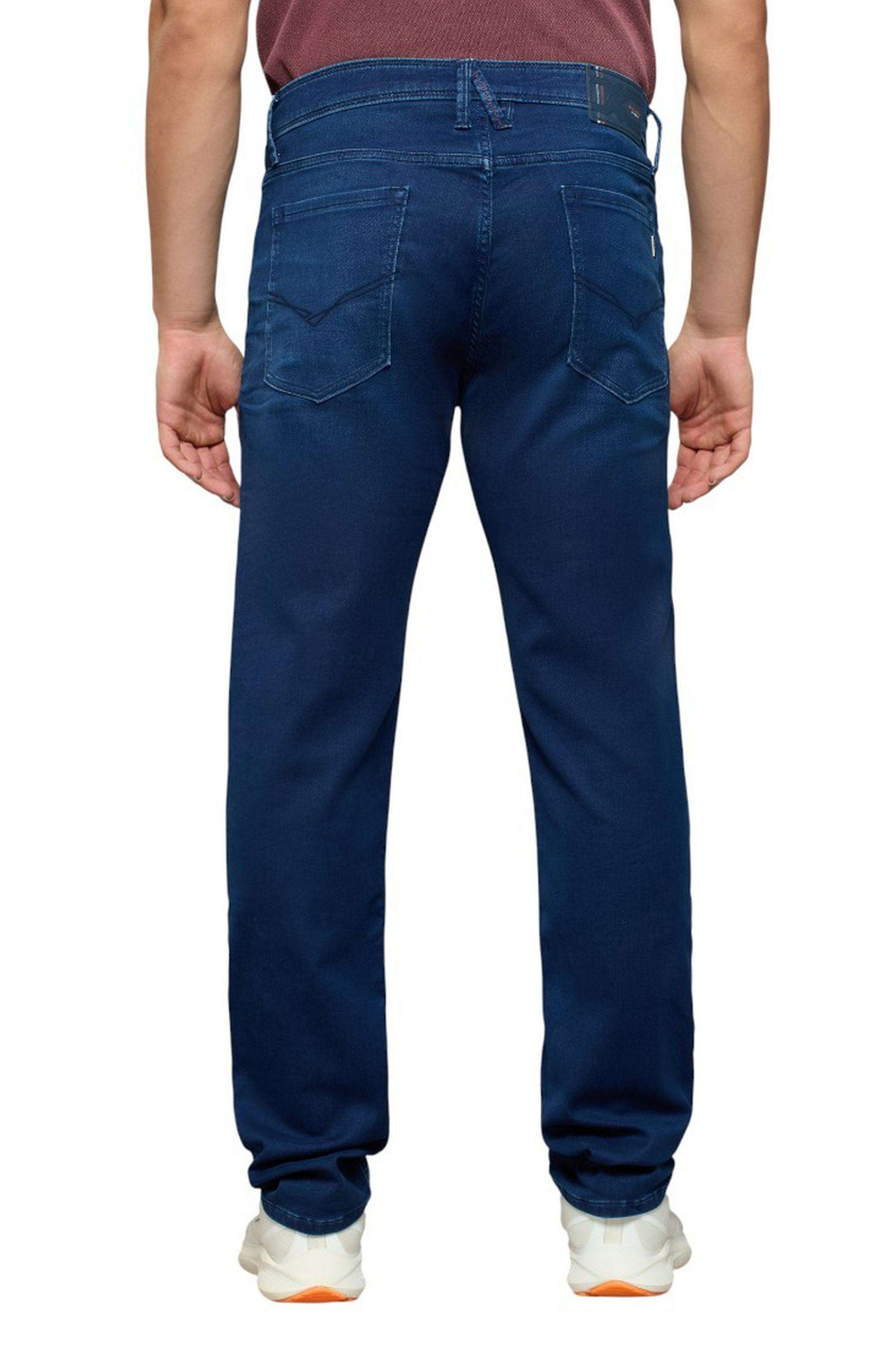 Solid-Polyester-Cotton-Skinny-Fit-Men-s-Jeans