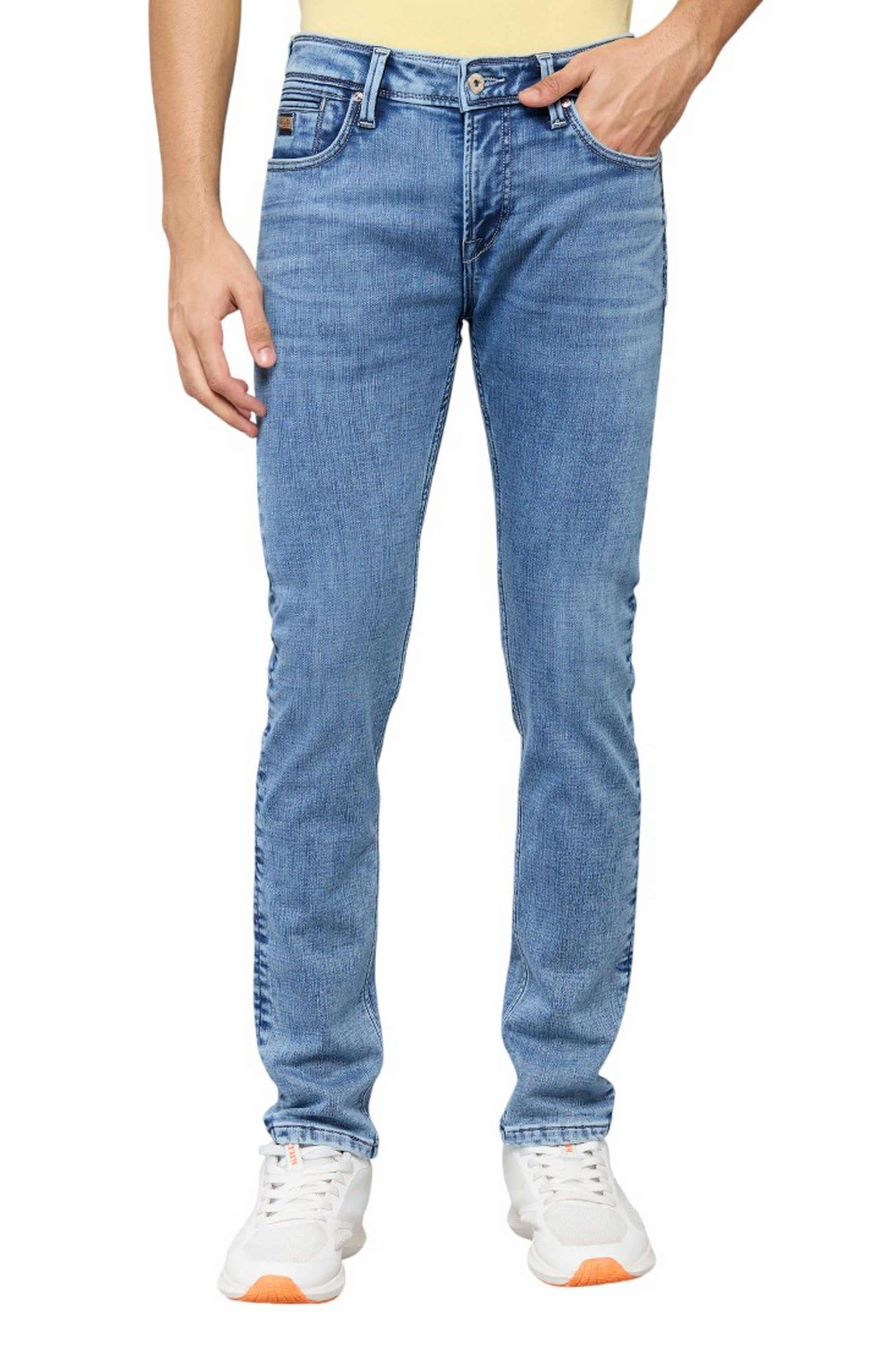 Blended-Fabric-Slim-Fit-Men-Jeans