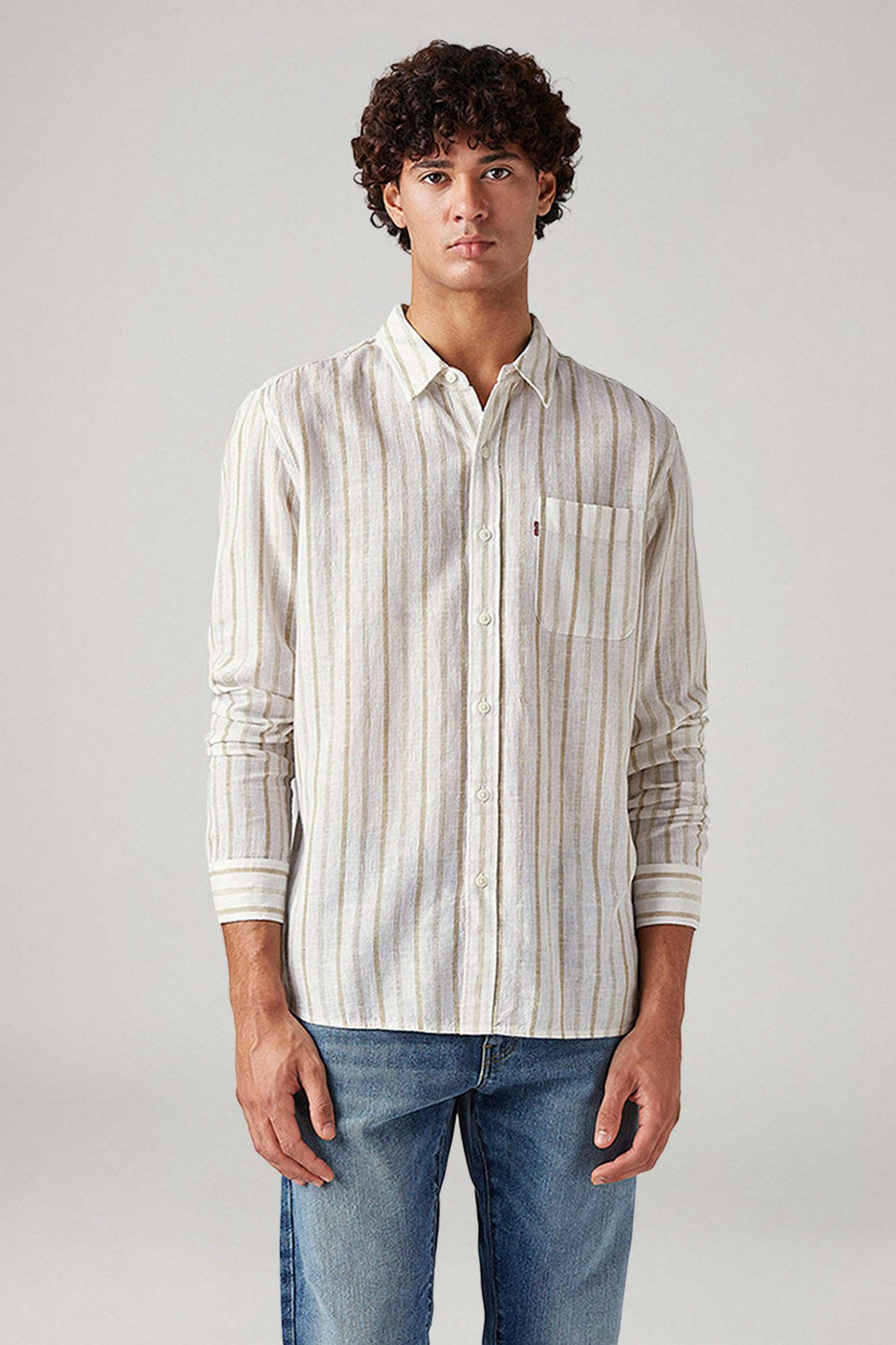 Stripes-Linen-Blend-Slim-Fit-Men-s-Casual-Wear-Shirt