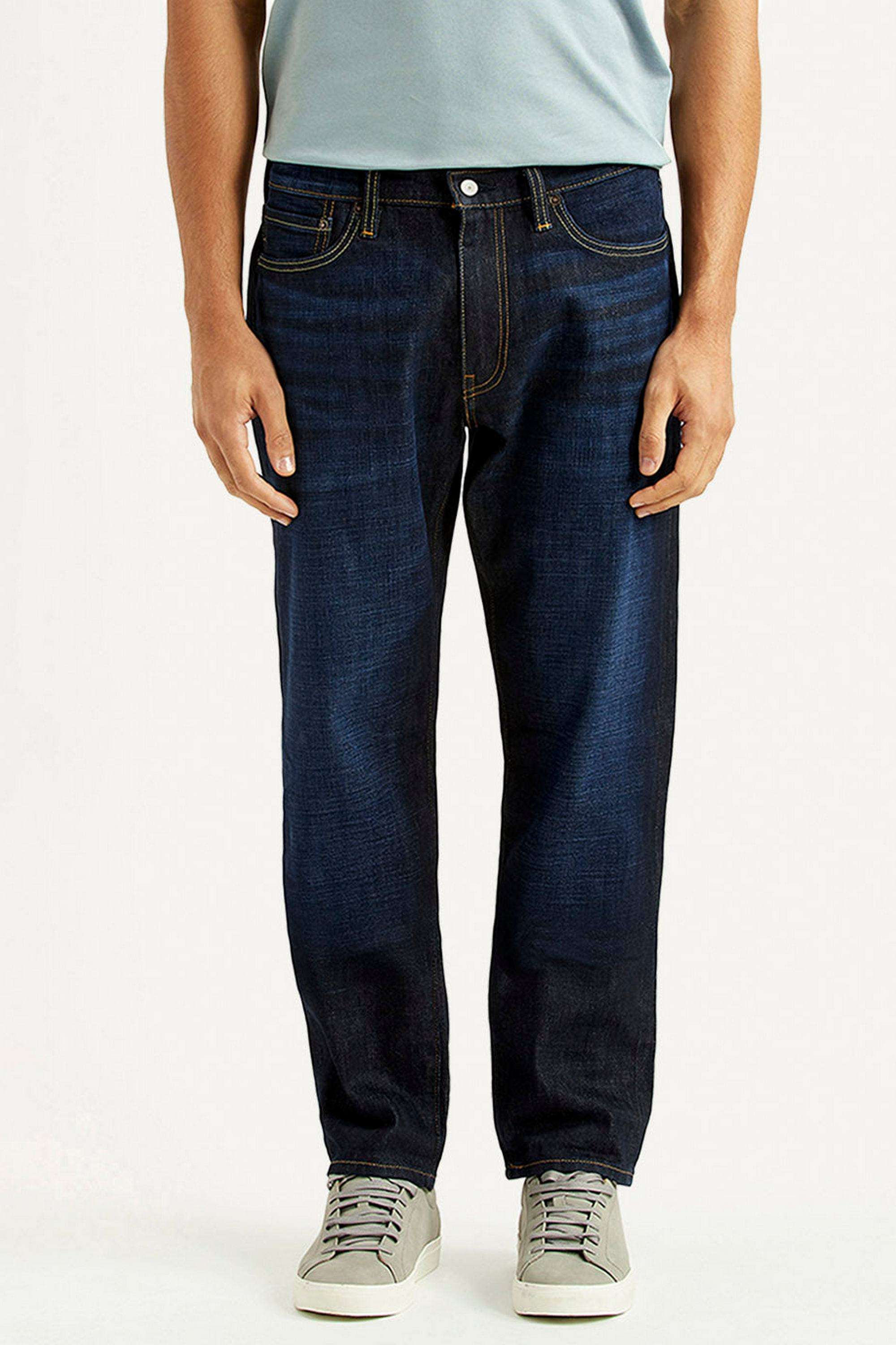 Solid-Cotton-Tapered-Fit-Men-s-Jeans