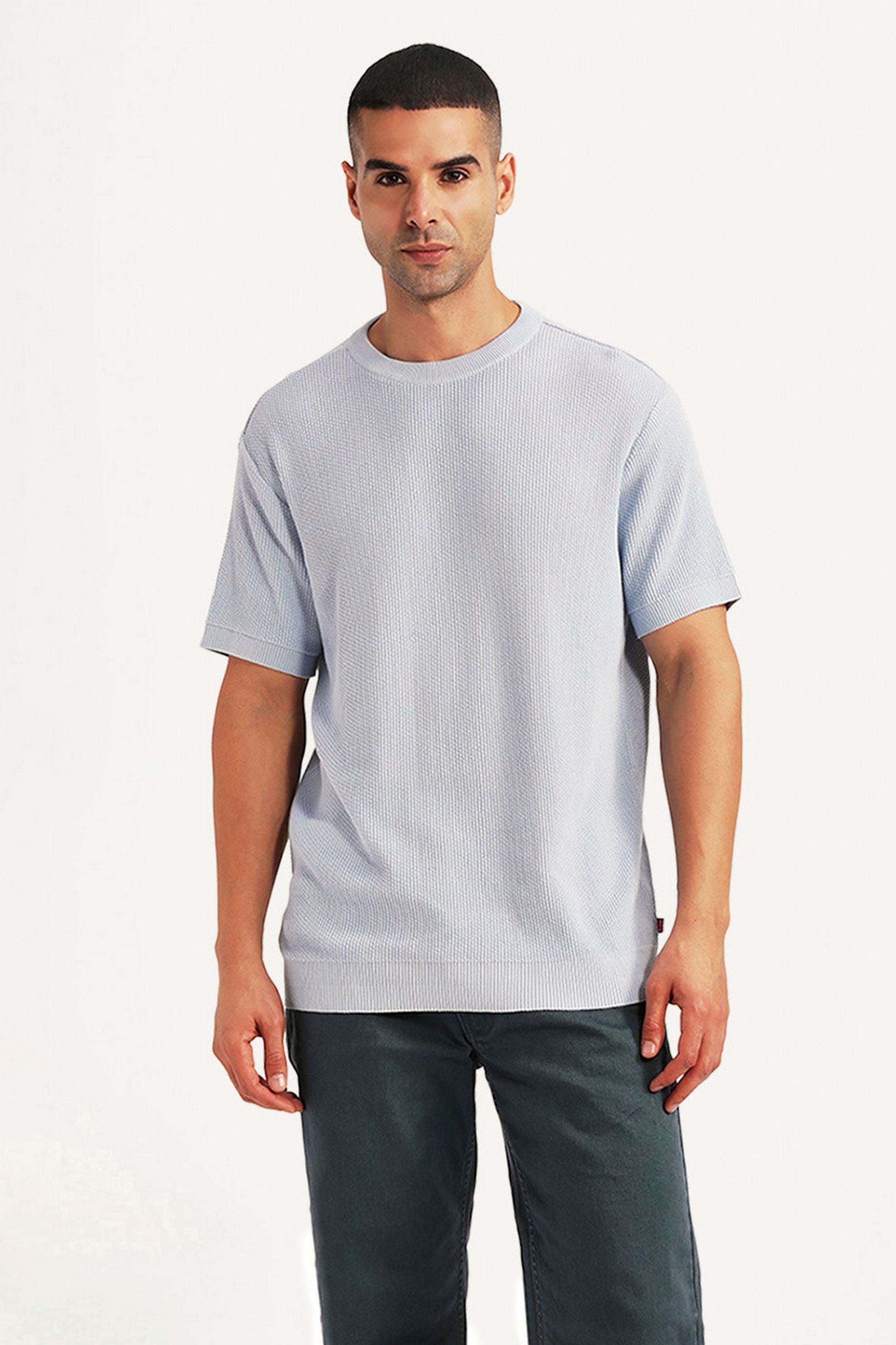 Textured-Cotton-Slim-Fit-Men-s-T-Shirt