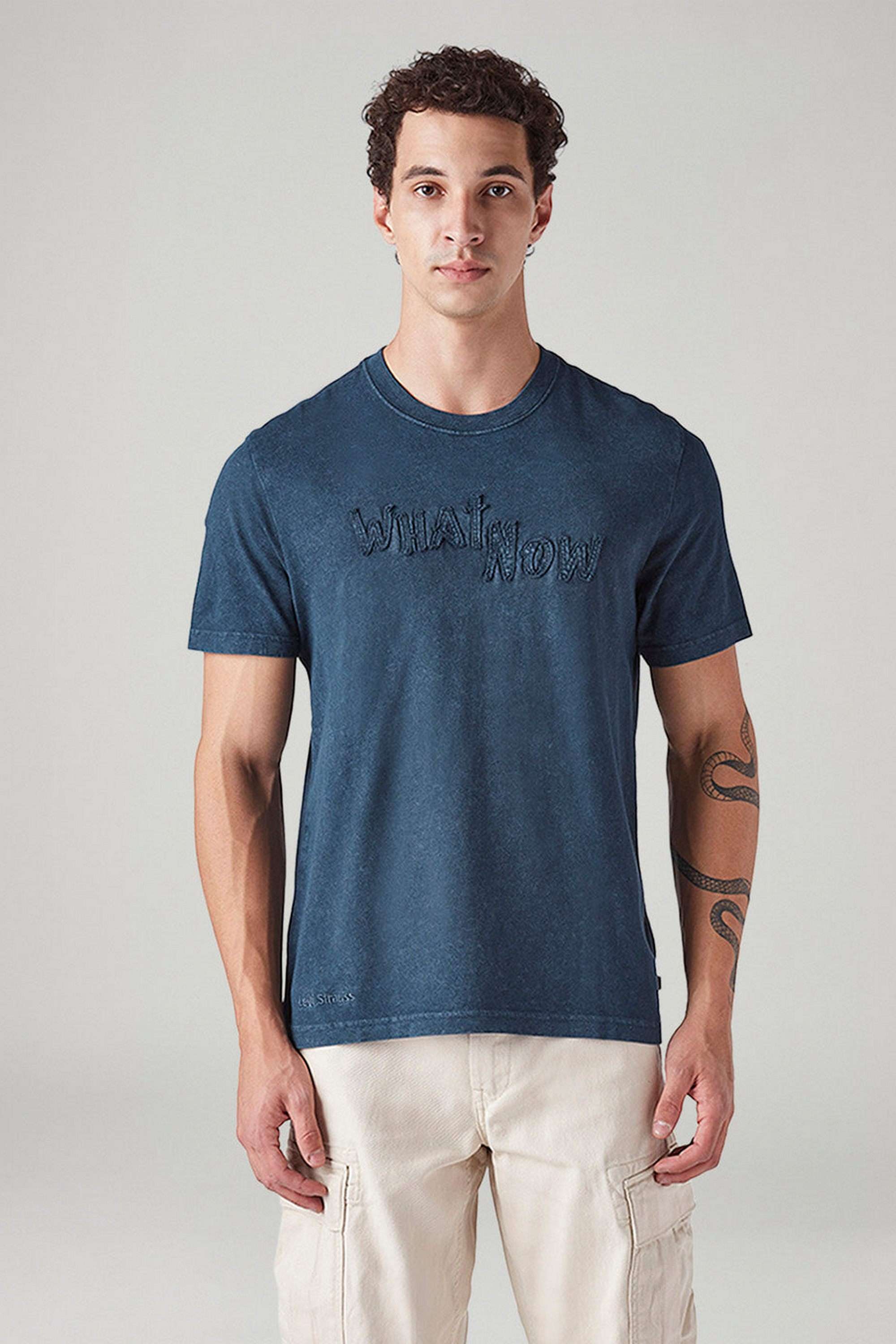 Patch-Work-Cotton-Round-Neck-Men-s-T-Shirt