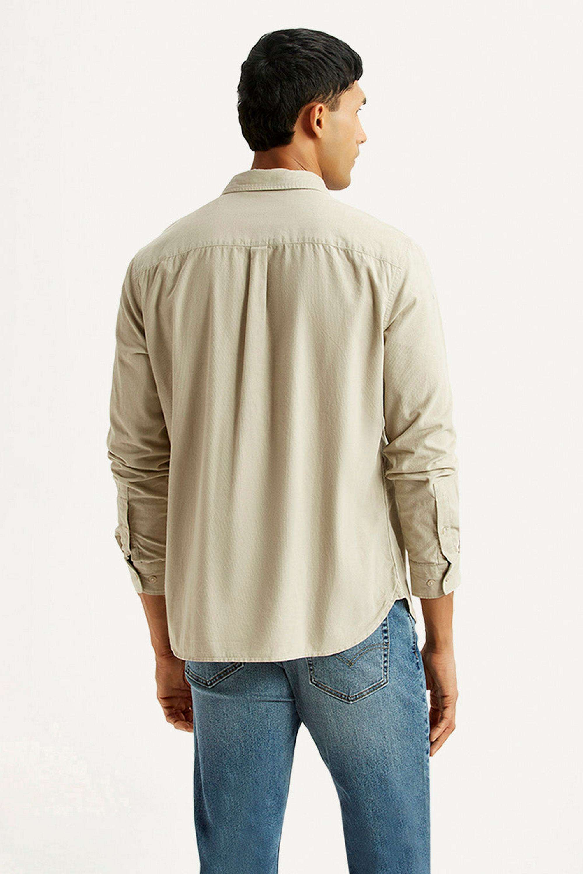 Solid-Cotton-Slim-Fit-Men-s-Shirt