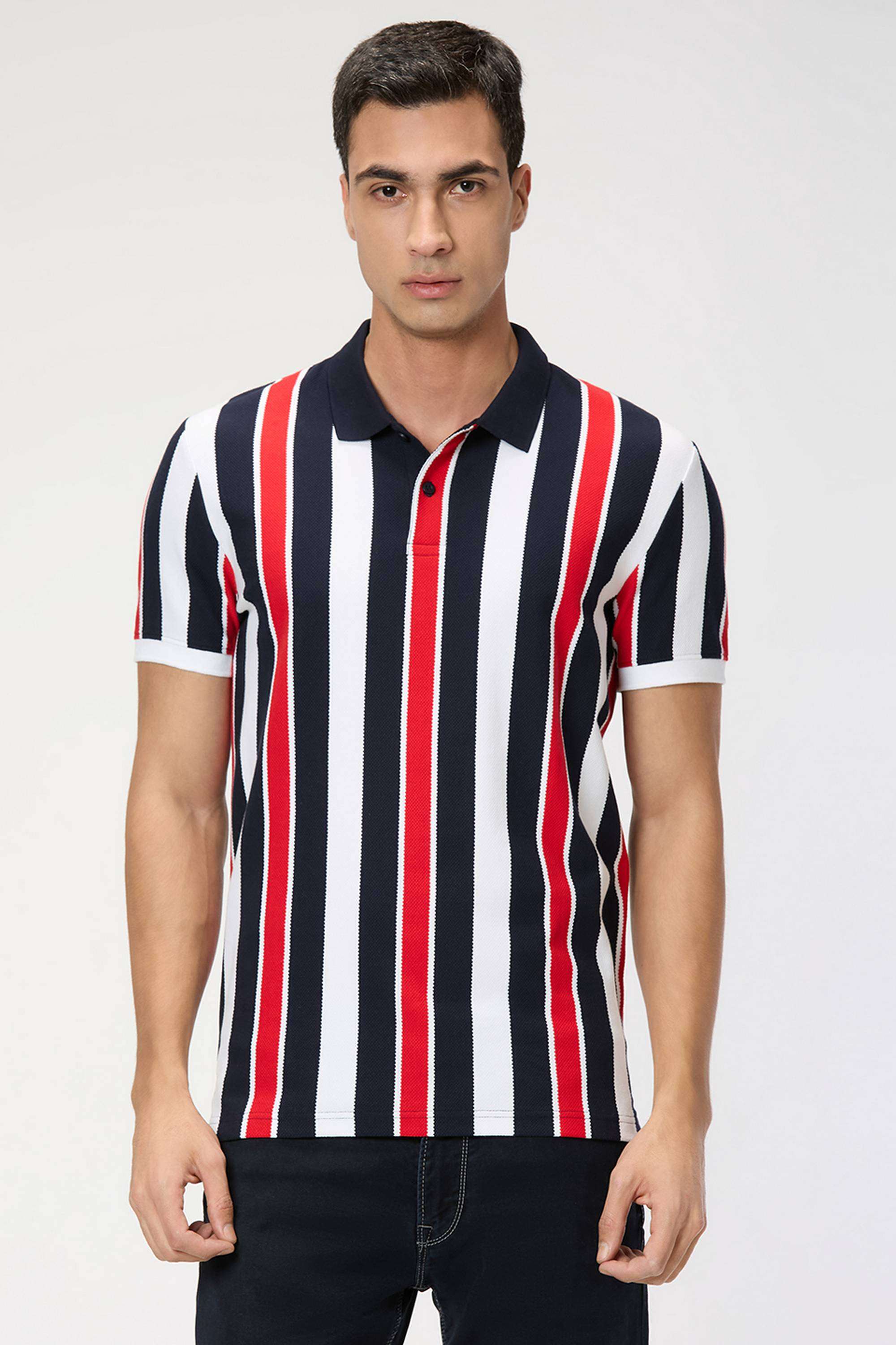 Stripes-Cotton-Blend-Round-Neck-Men-s-T-Shirt