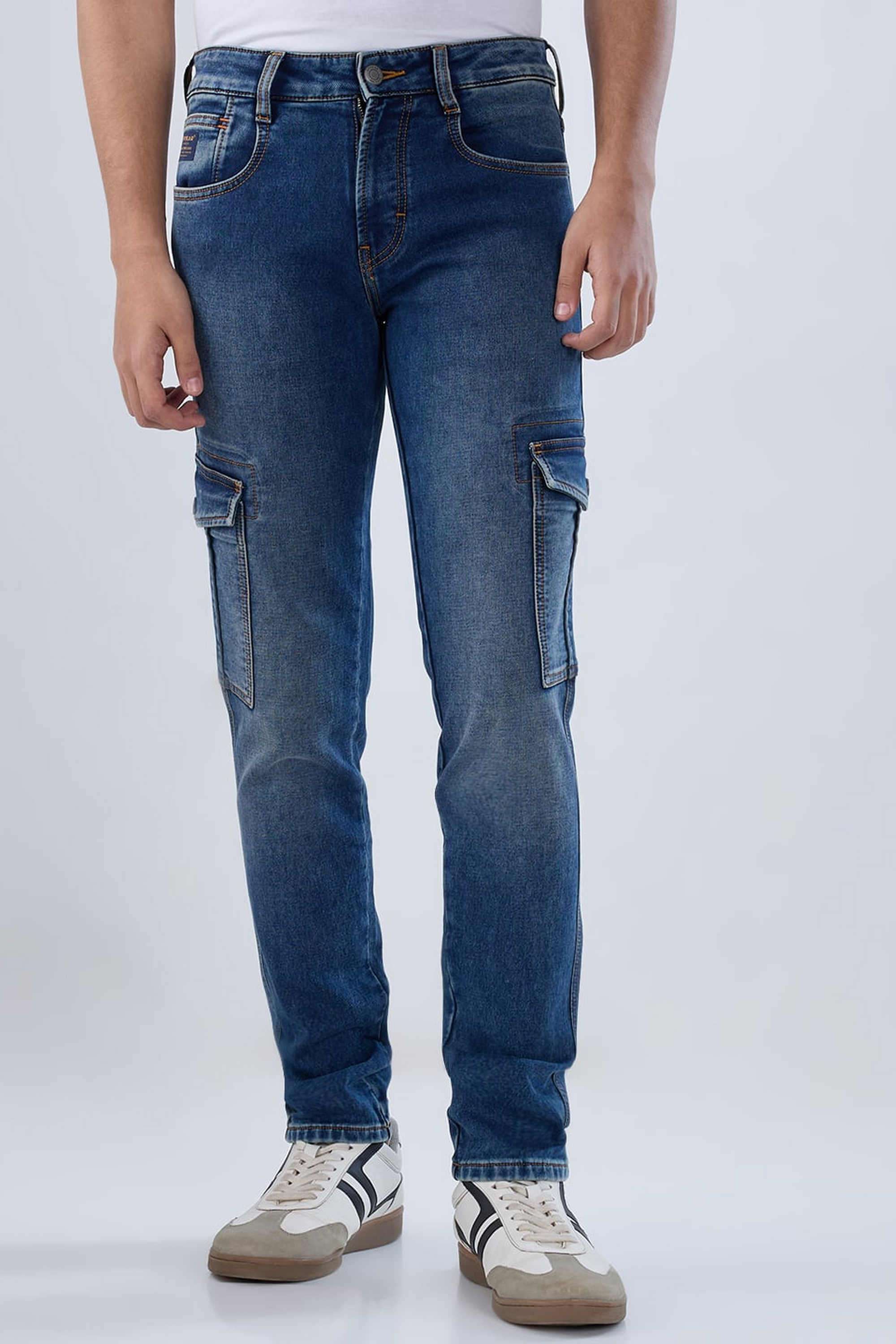 Solid-Cotton-Stretch-Regular-Fit-Men-s-Jeans