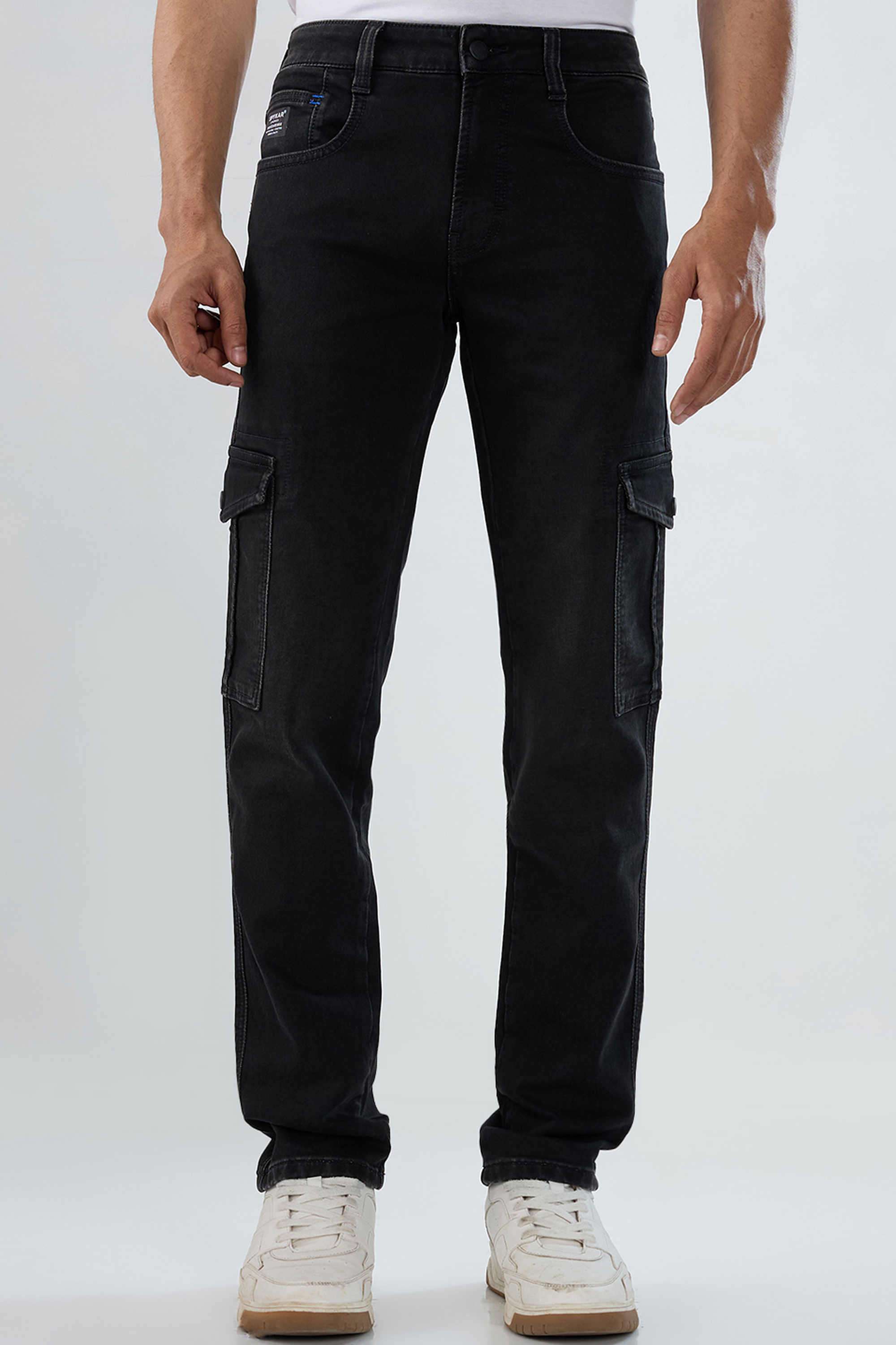 Solid-Cotton-Stretch-Regular-Fit-Men-s-Jeans