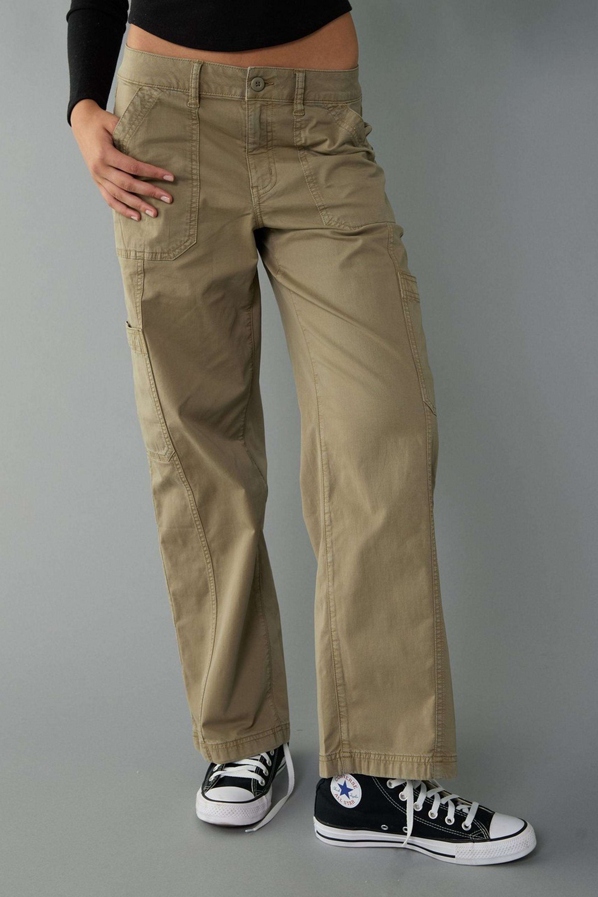 High-Rise-Blended-Fabric-Relaxed-Fit-Women-s-Pants