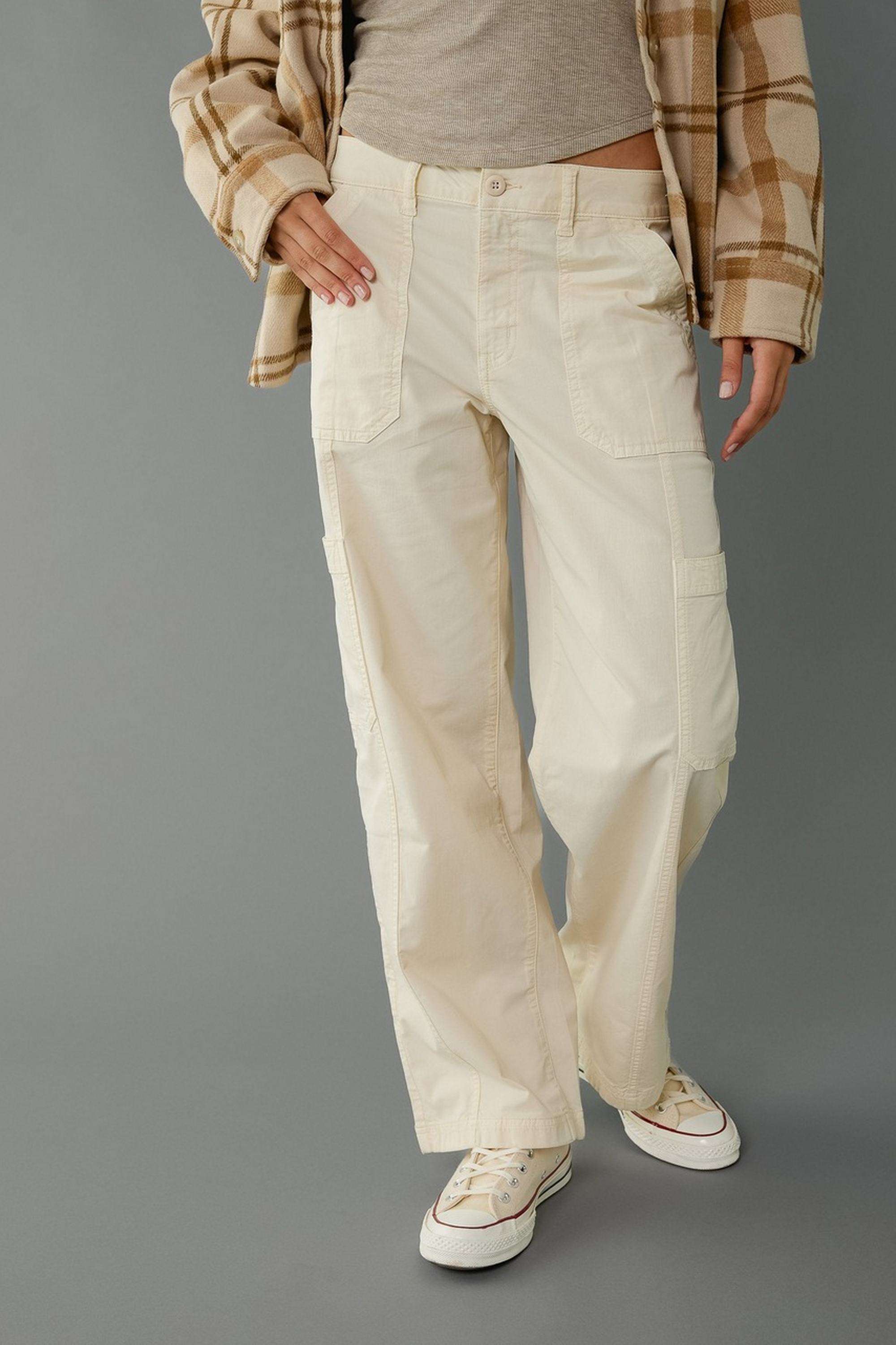 High-Rise-Blended-Fabric-Relaxed-Fit-Women-s-Pants
