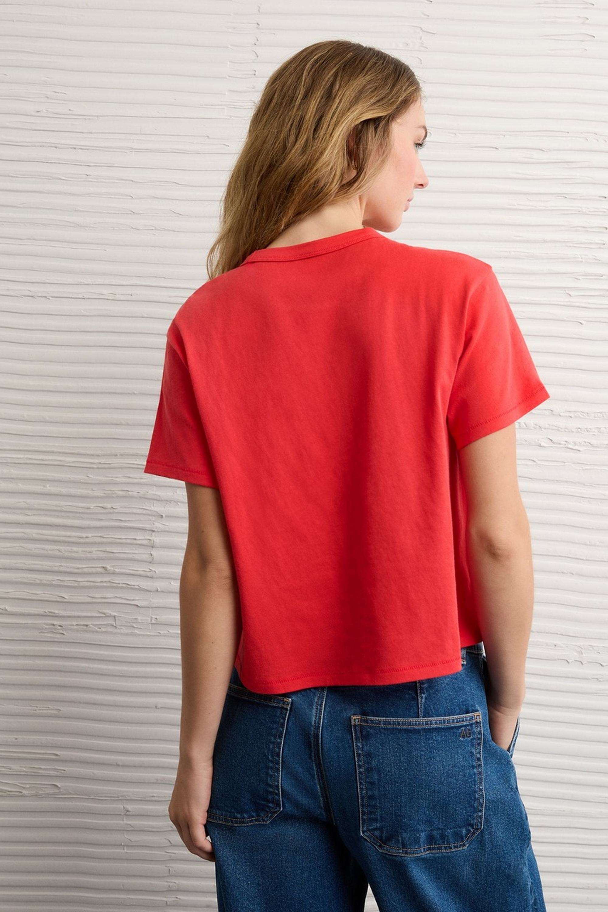 Solid-Blended-Fabric-Women-s-T-Shirt