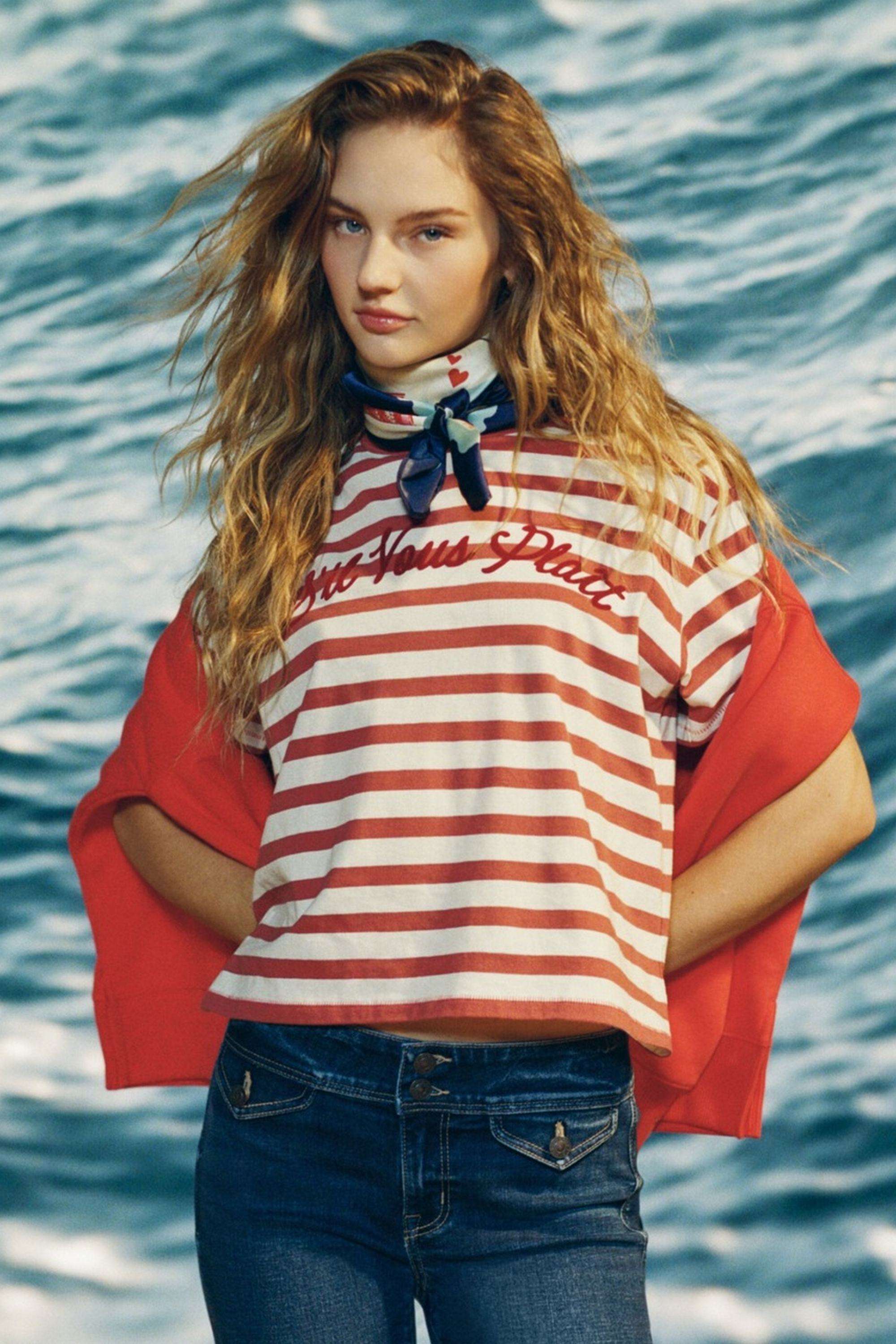 Solid-Blended-Fabric-Women-s-T-Shirt