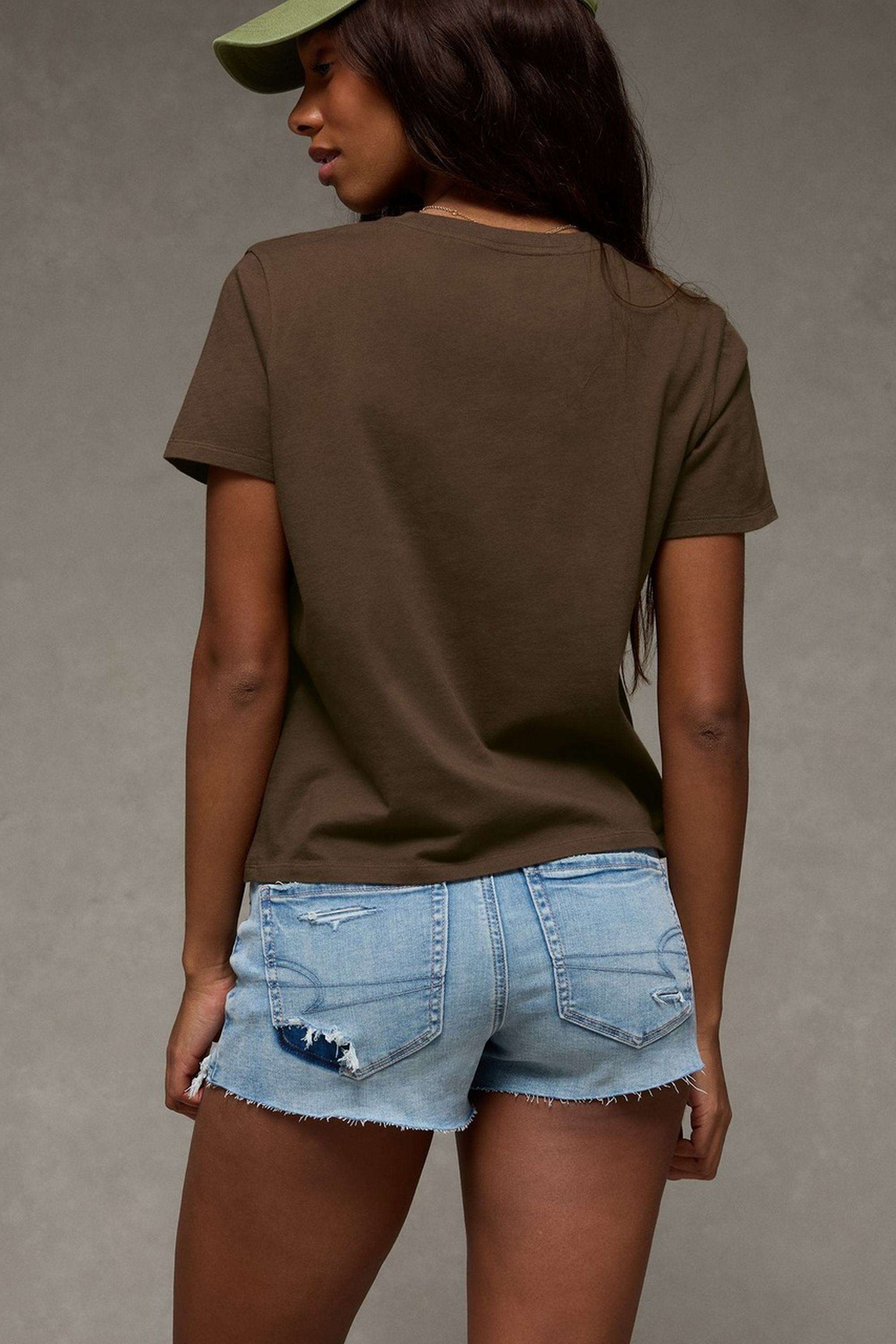 Solid-Blended-Fabric-Women-s-T-Shirt