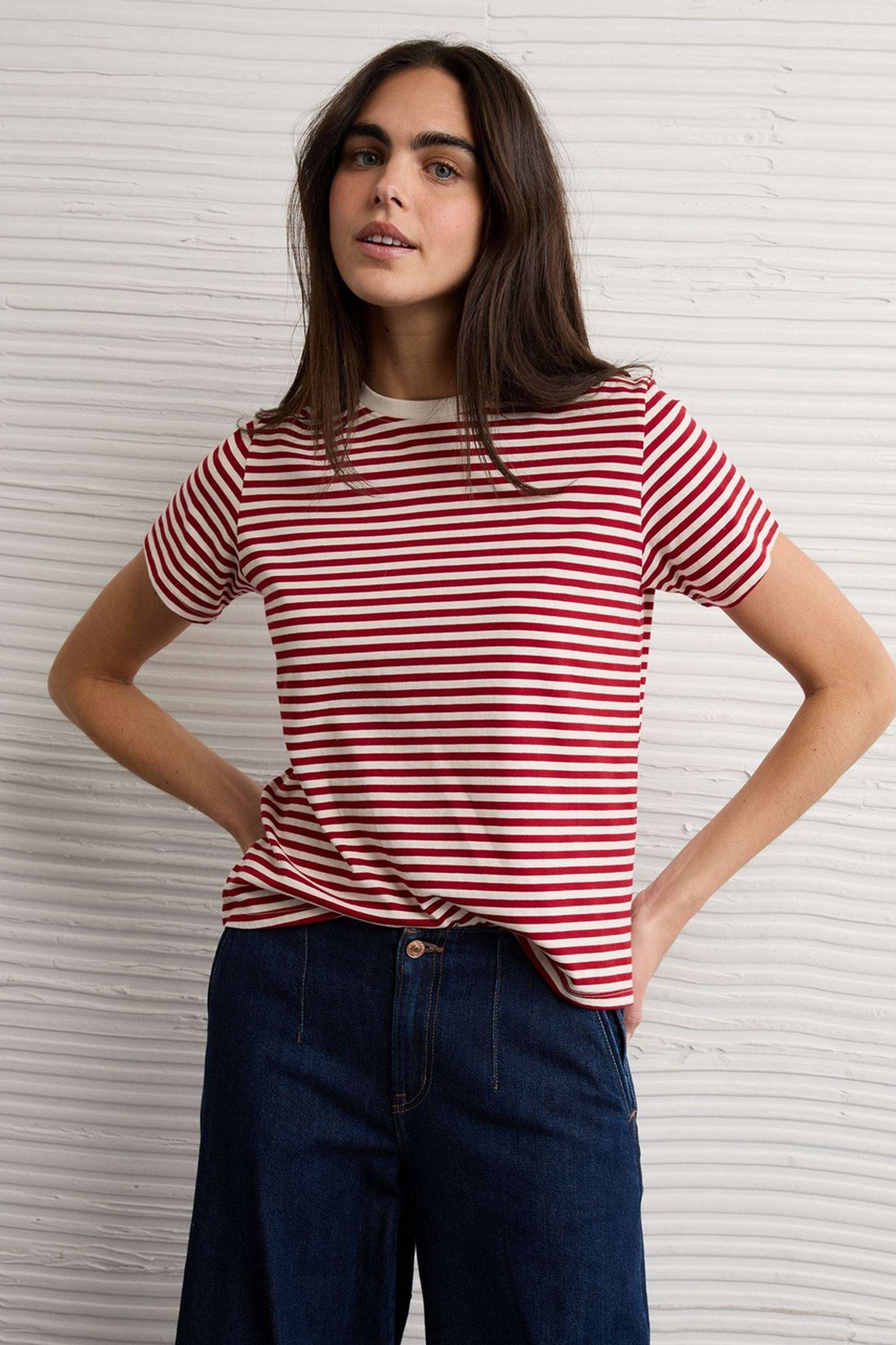 Solid-Blended-Fabric-Women-s-T-Shirt