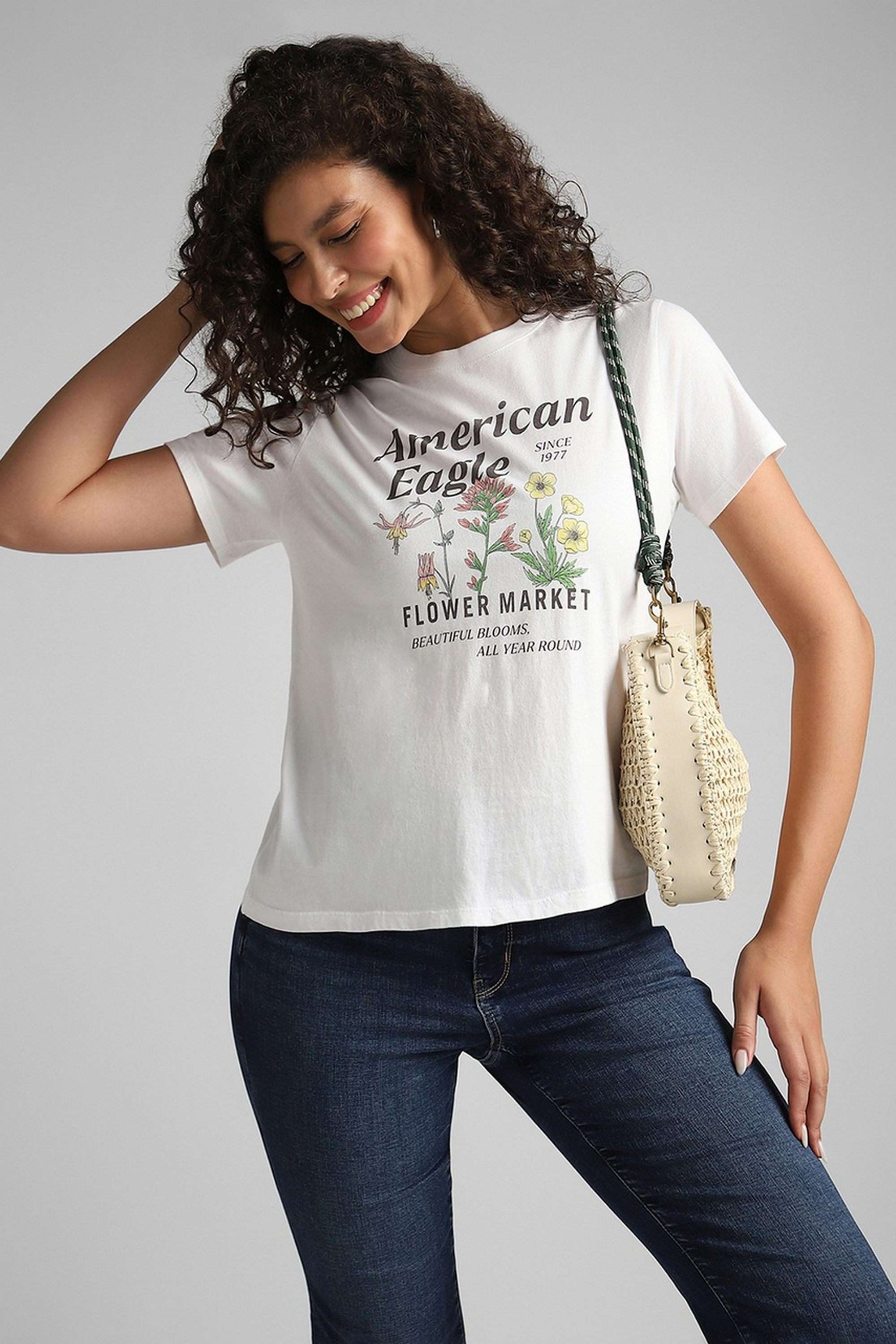 Solid-Blended-Fabric-Women-s-T-Shirt