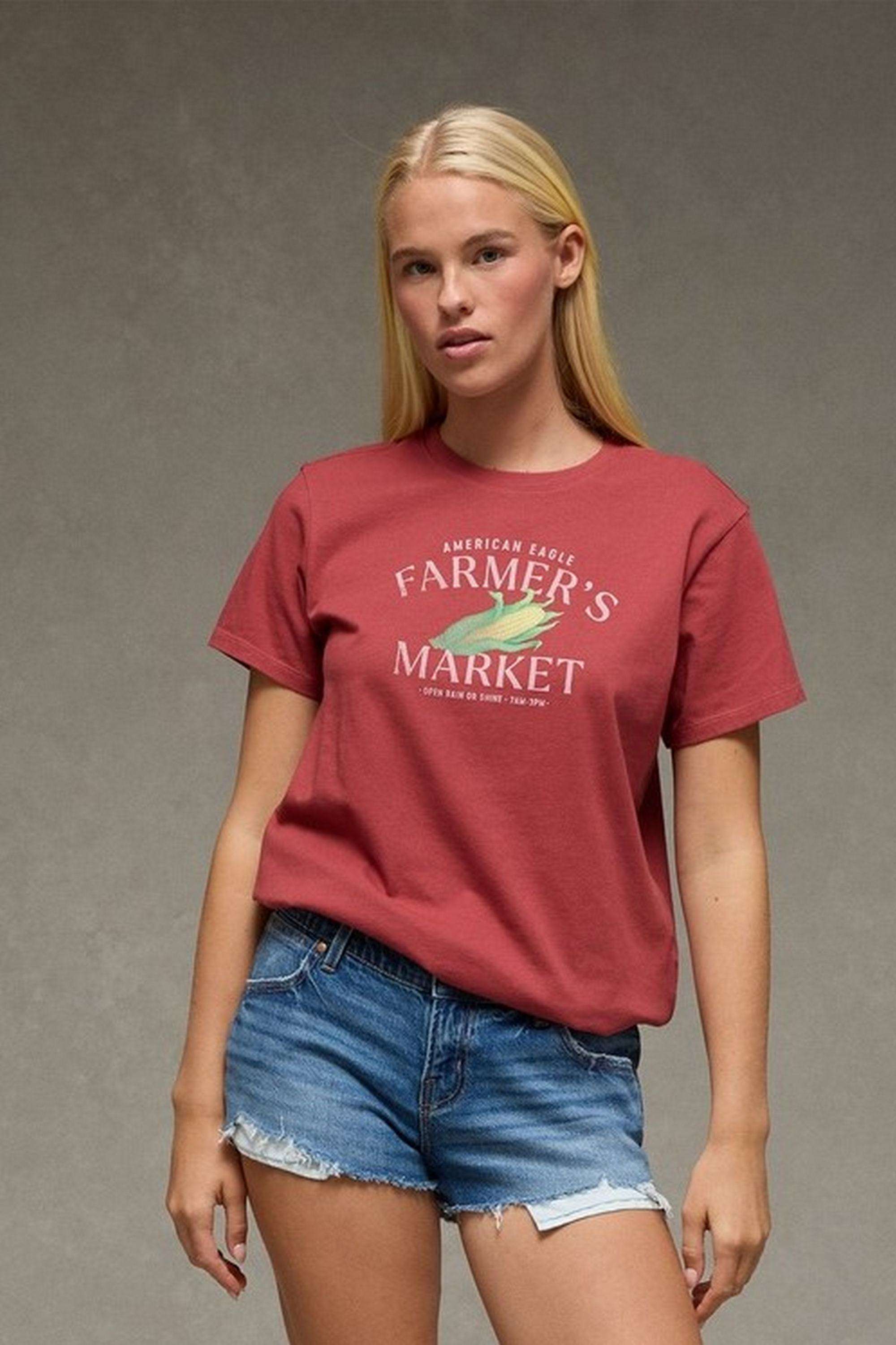 Solid-Blended-Fabric-Women-s-T-Shirt