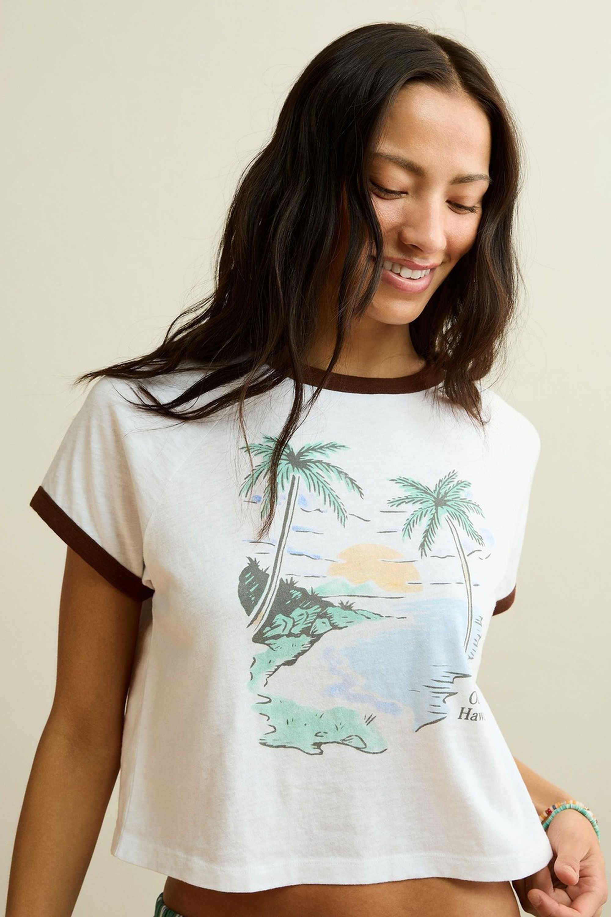 american eagle Printed Cotton Regular Fit Women's T-Shirt-picture-10