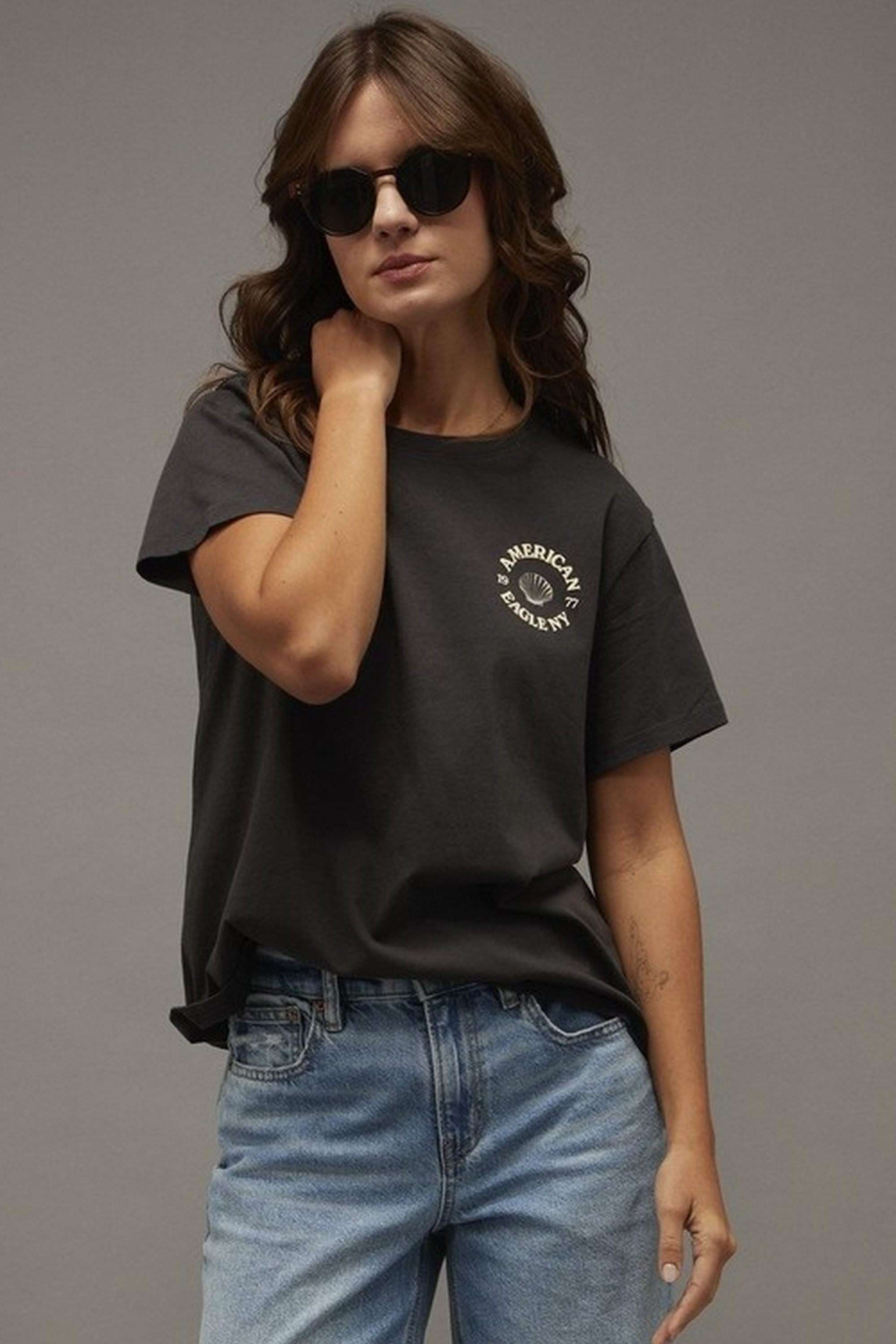 Solid-Blended-Fabric-Regular-Fit-Women-s-T-Shirt