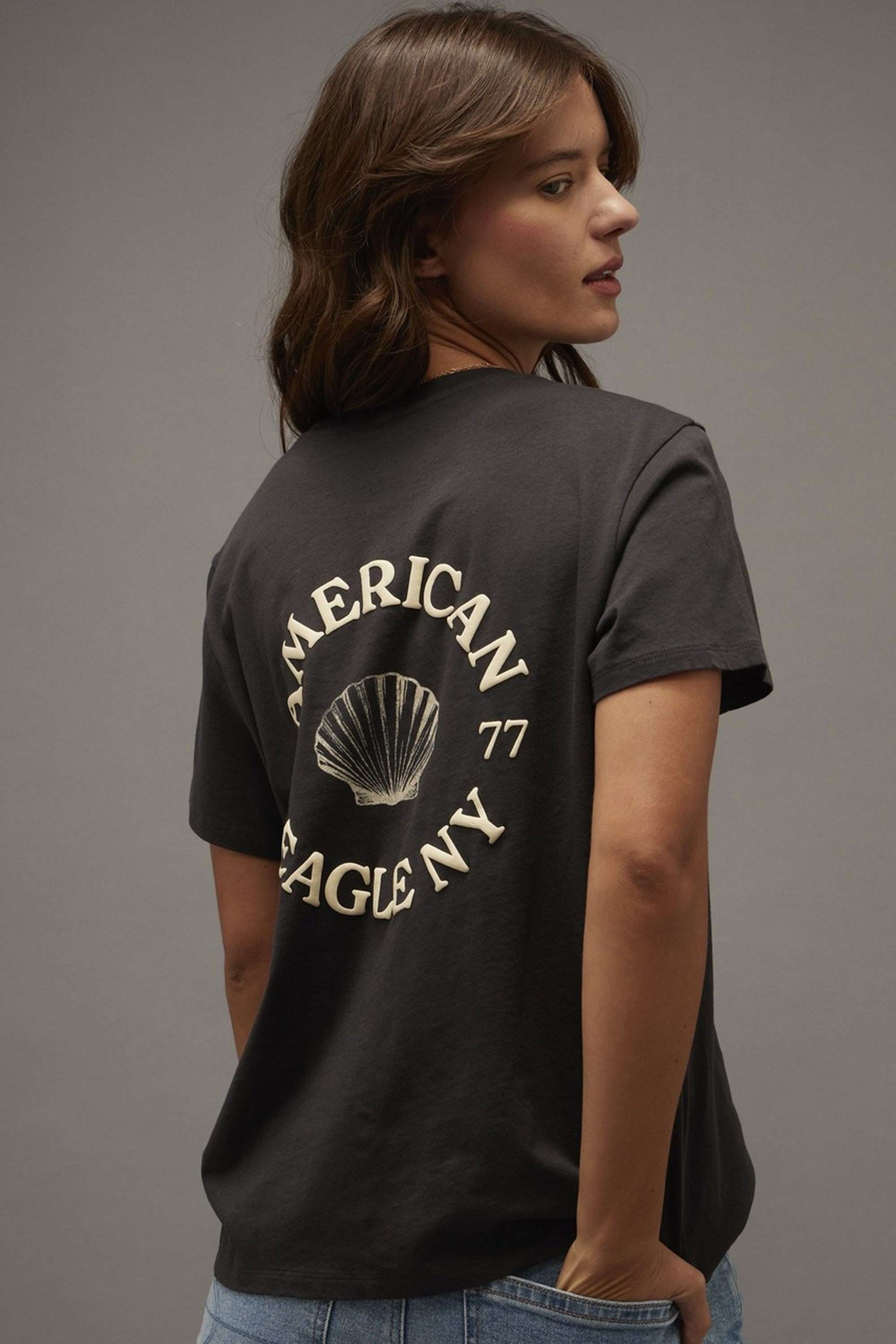 Solid-Blended-Fabric-Regular-Fit-Women-s-T-Shirt