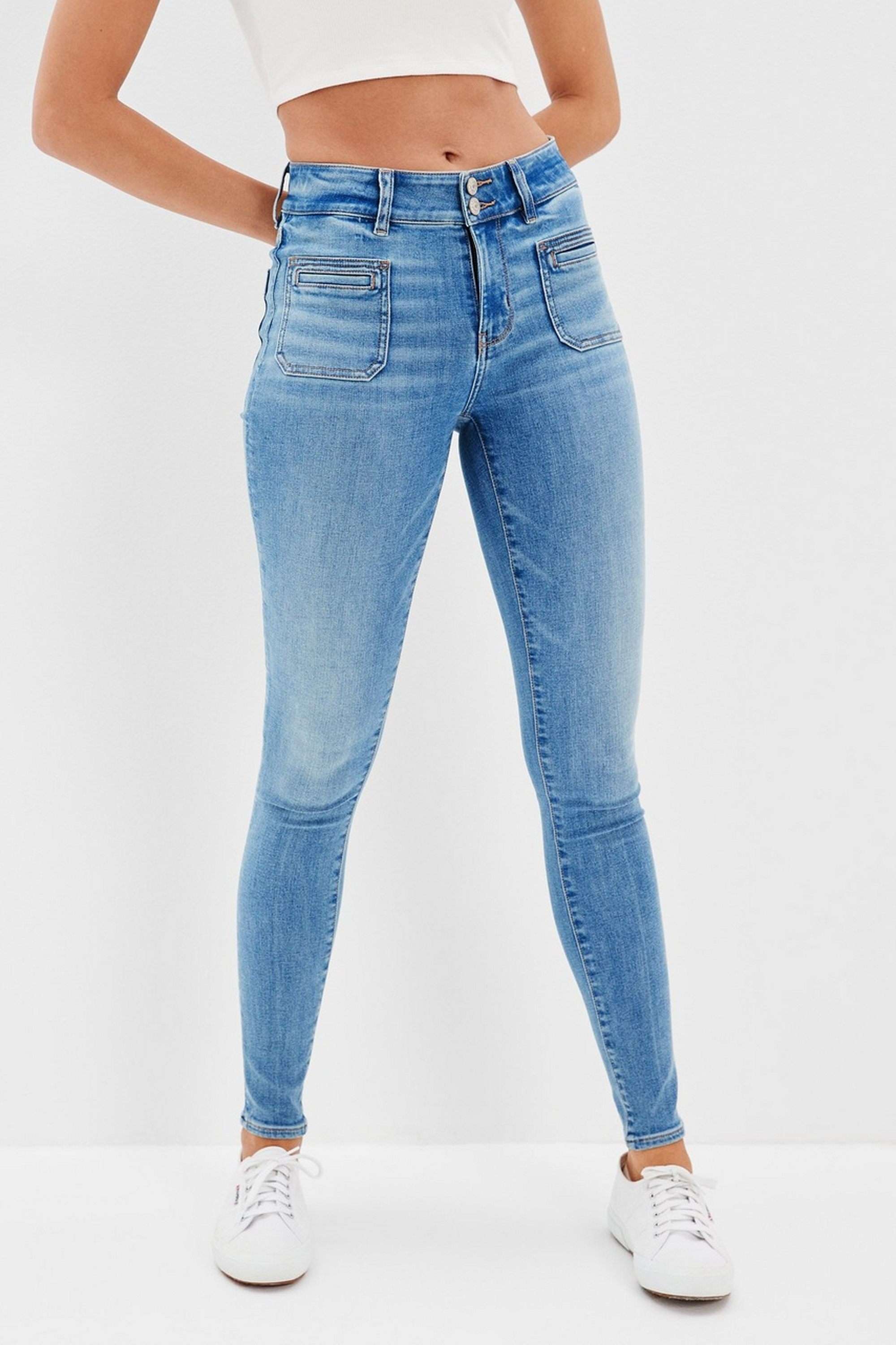 american eagle Solid Blended Fabric Skinny Fit Women's Jeans-picture-10