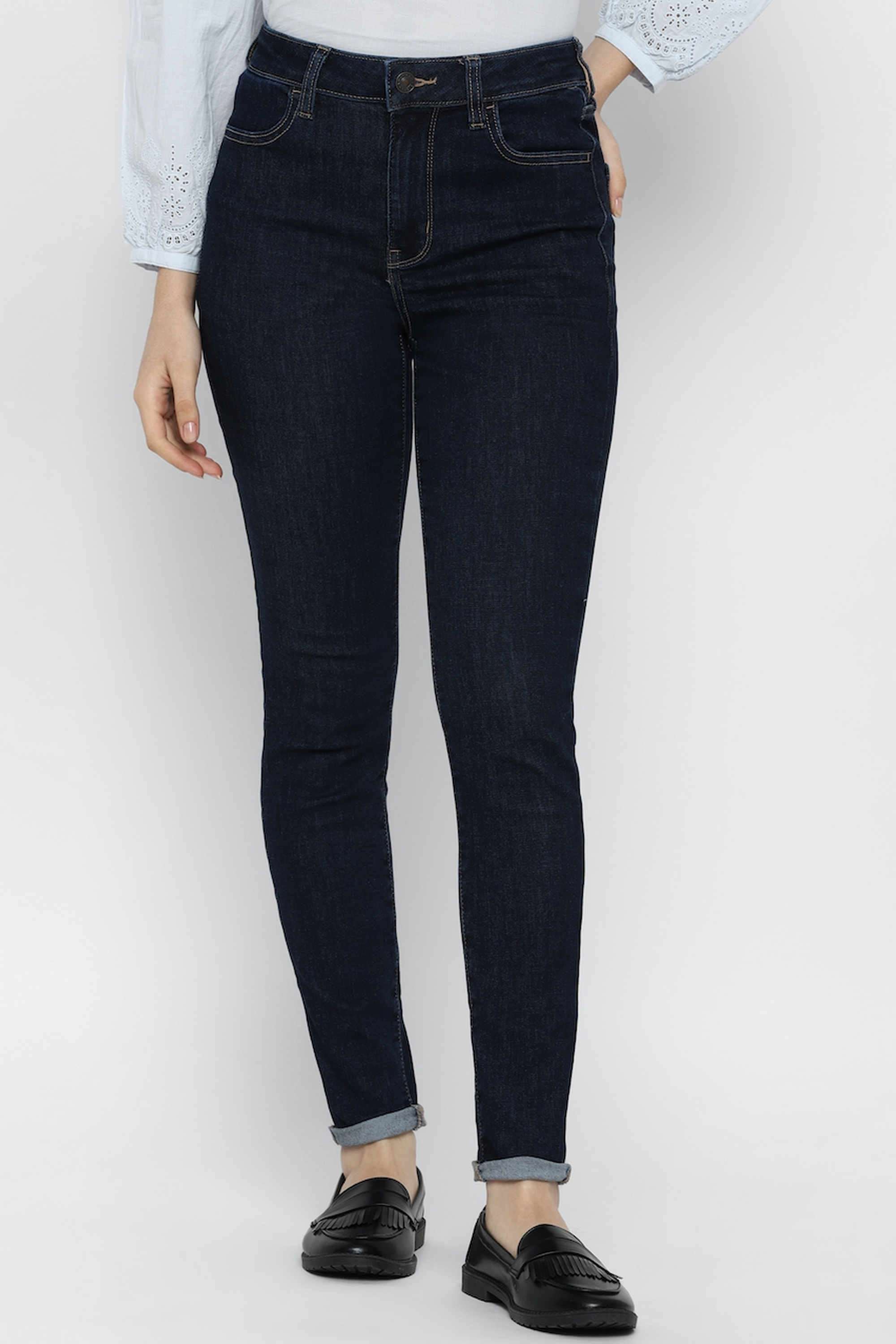 american eagle High Rise Blended Fabric Skinny Fit Women's Jeans-picture-17