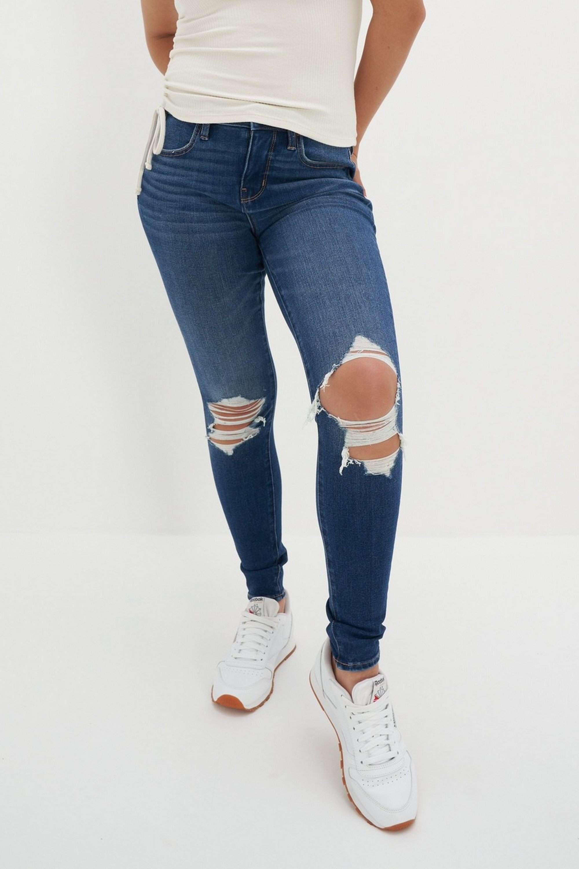Solid-Blended-Fabric-Skinny-Fit-Women-s-Jeans