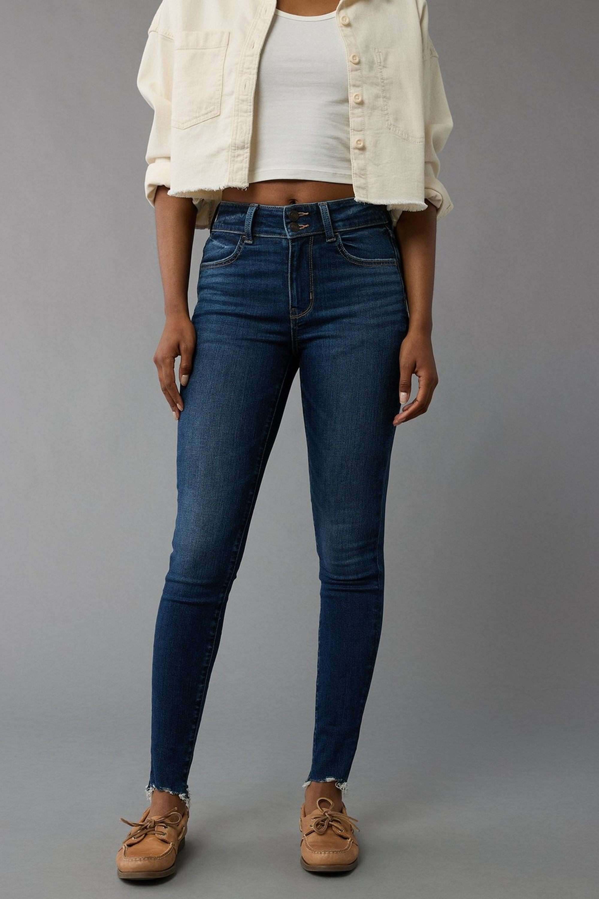 american eagle Solid Blended Fabric Skinny Fit Women's Jeans-picture-36