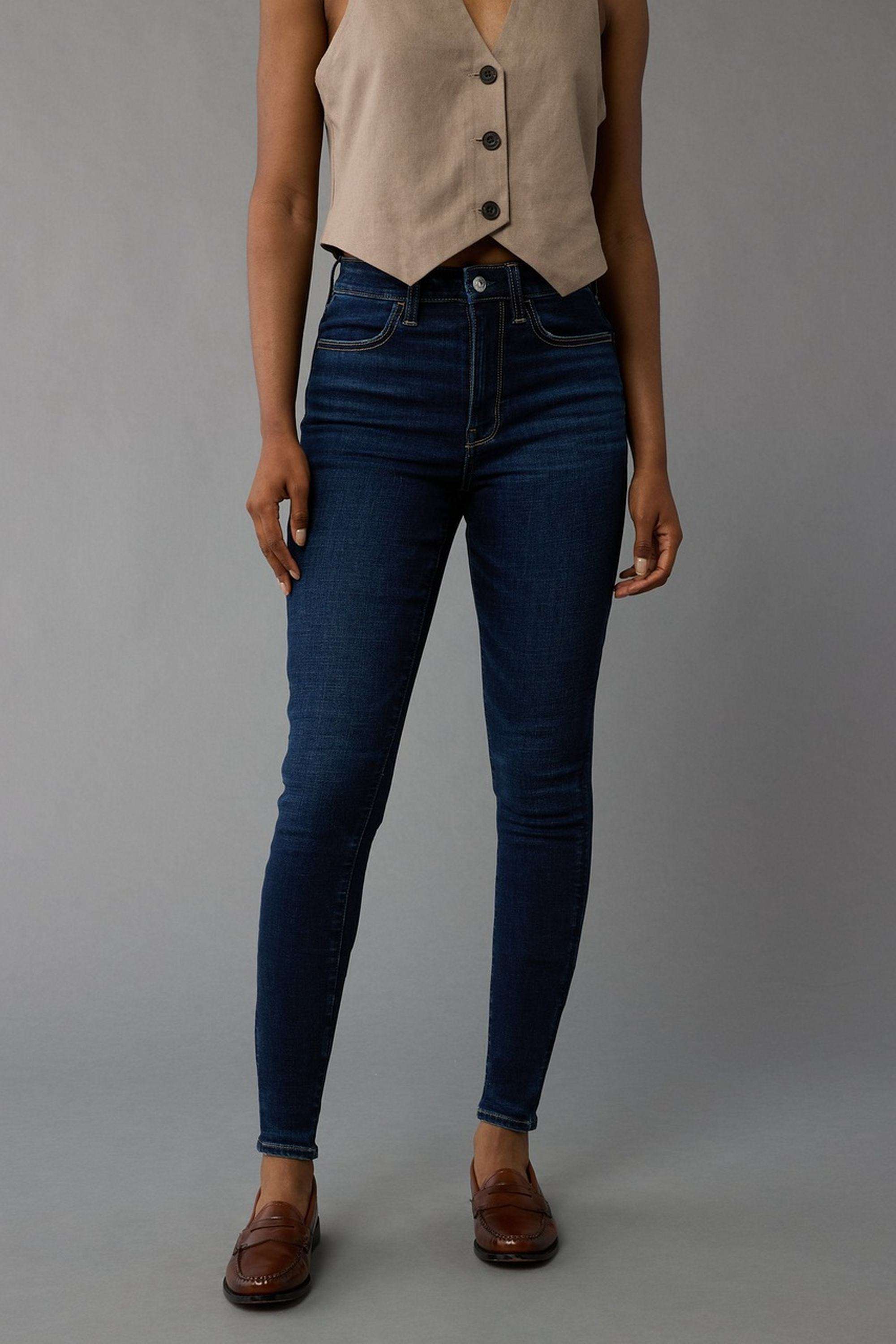 High-Rise-Blended-Fabric-Skinny-Fit-Women-s-Jeans