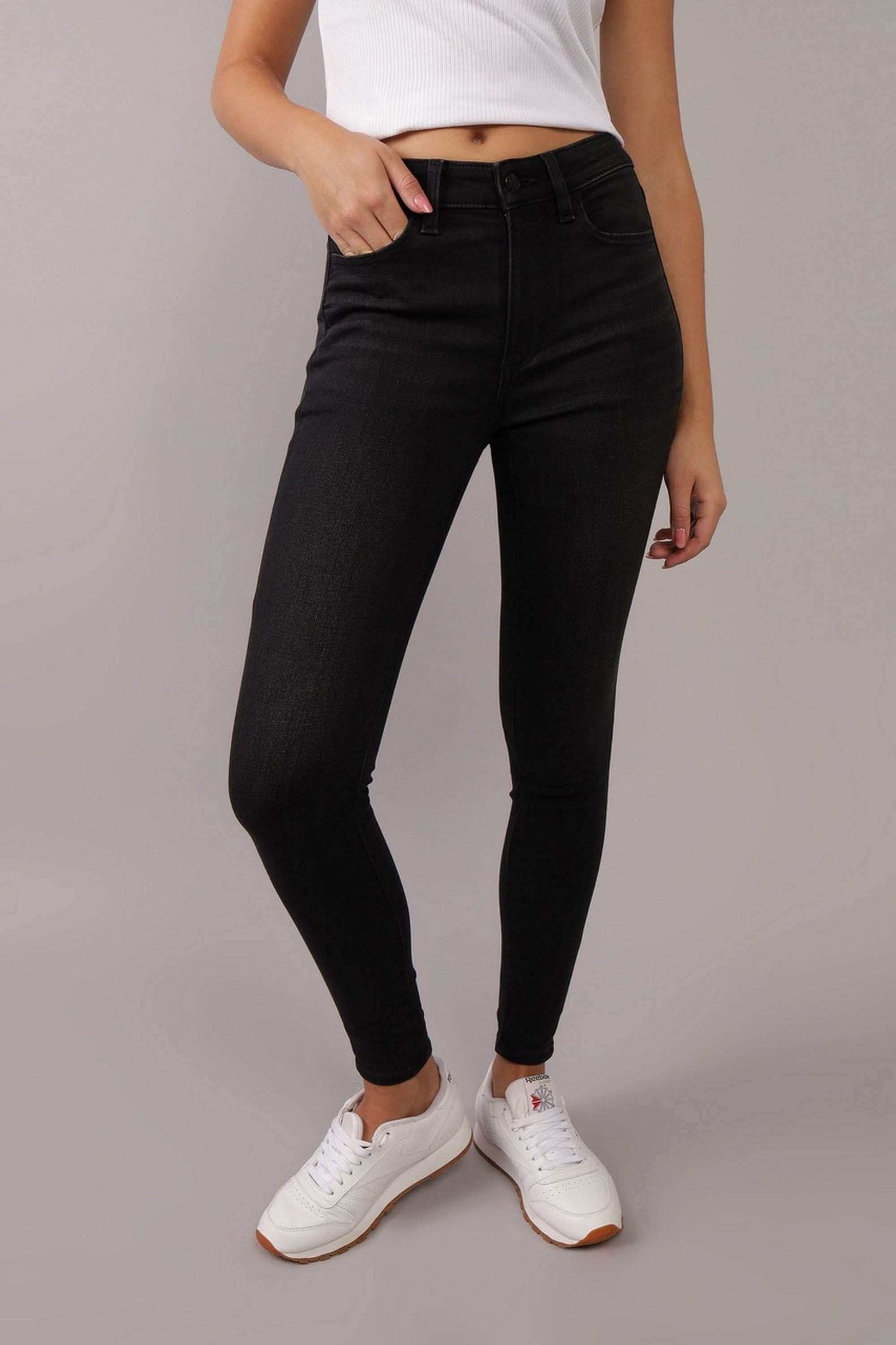 american eagle Solid Blended Fabric Skinny Fit Women's Jeans-picture-13
