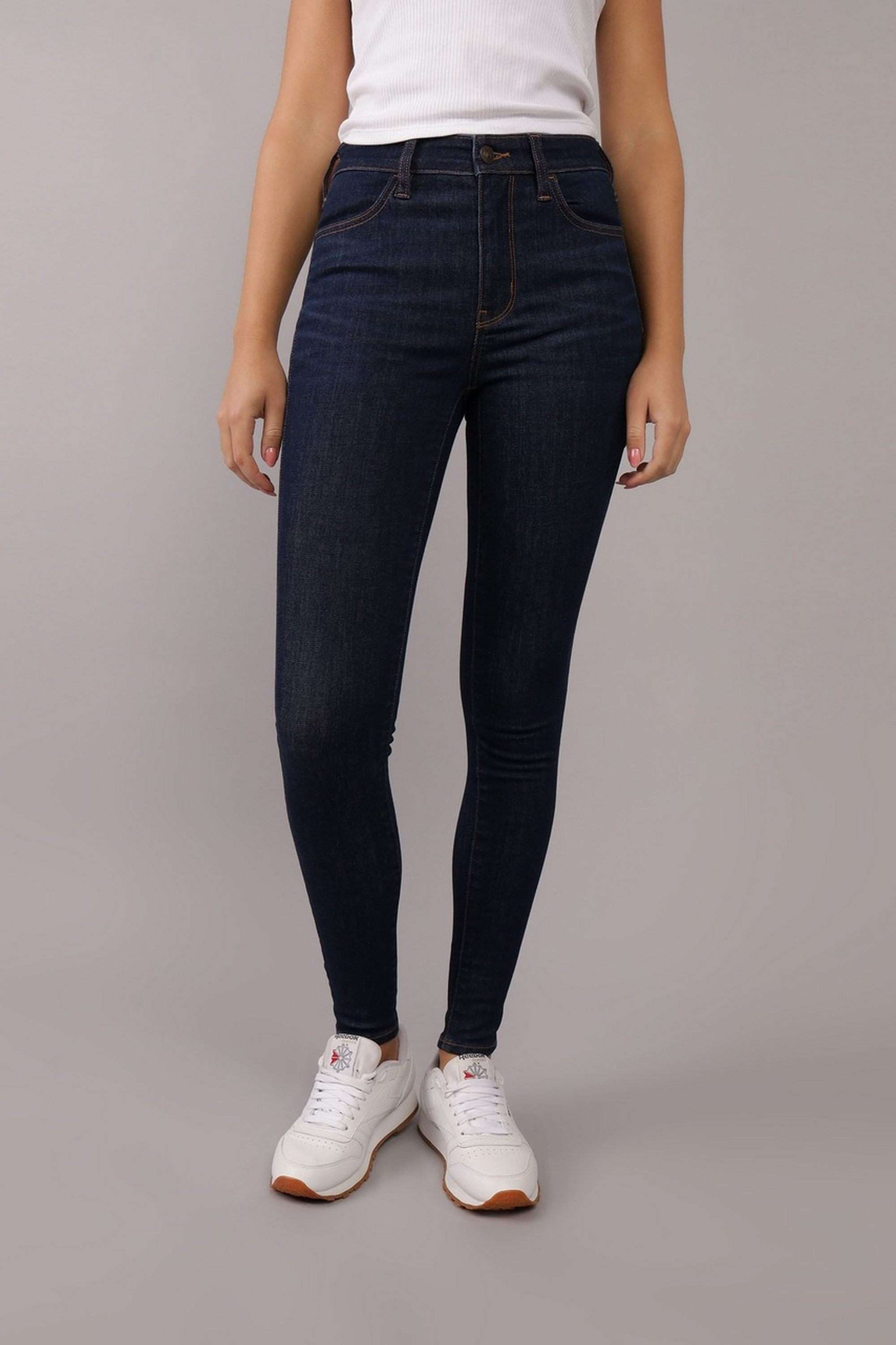 Solid-Blended-Fabric-Skinny-Fit-Women-s-Jeans