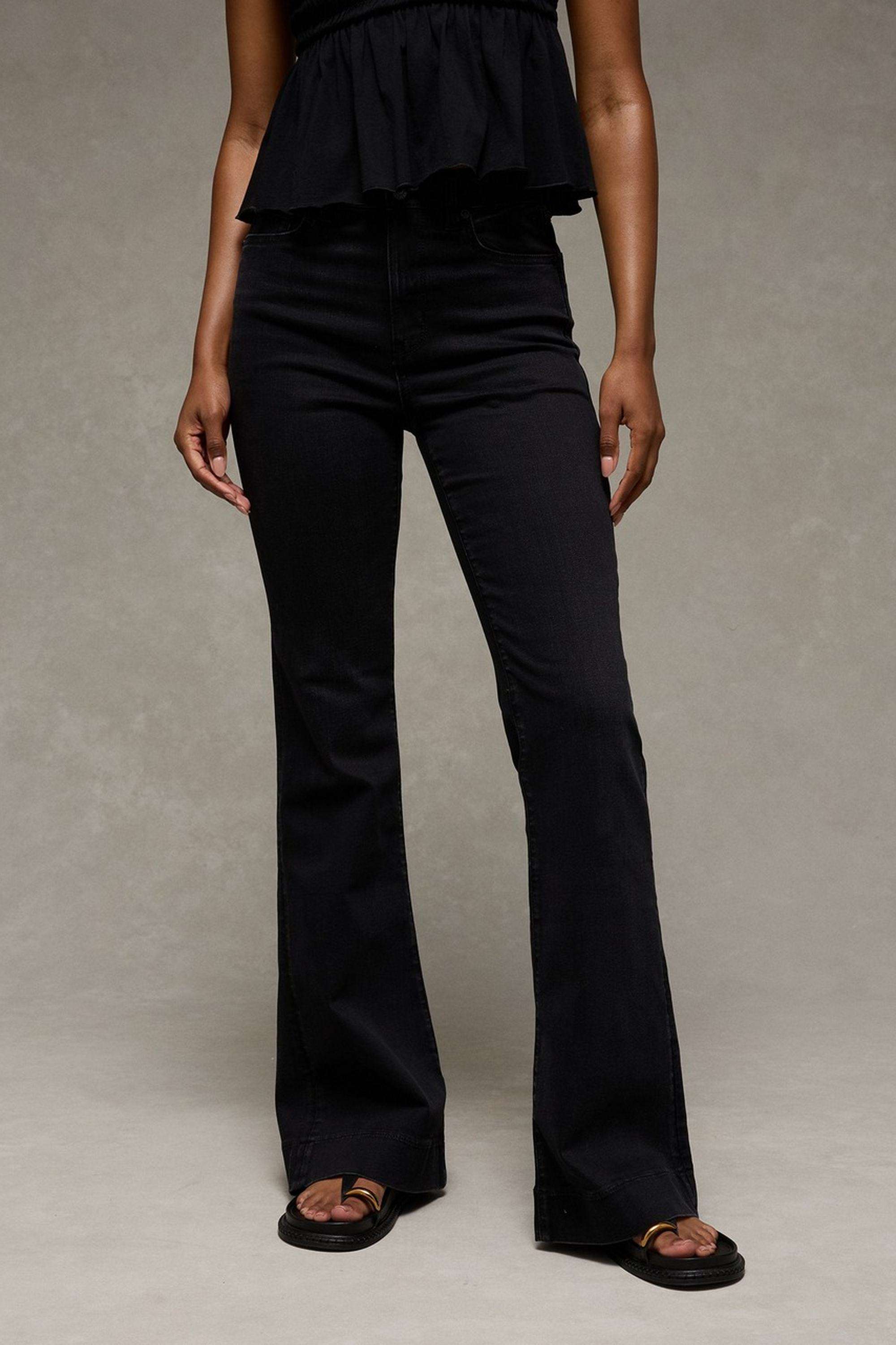 High Rise Blended Fabric Relaxed Fit Women's Jeans-image-49