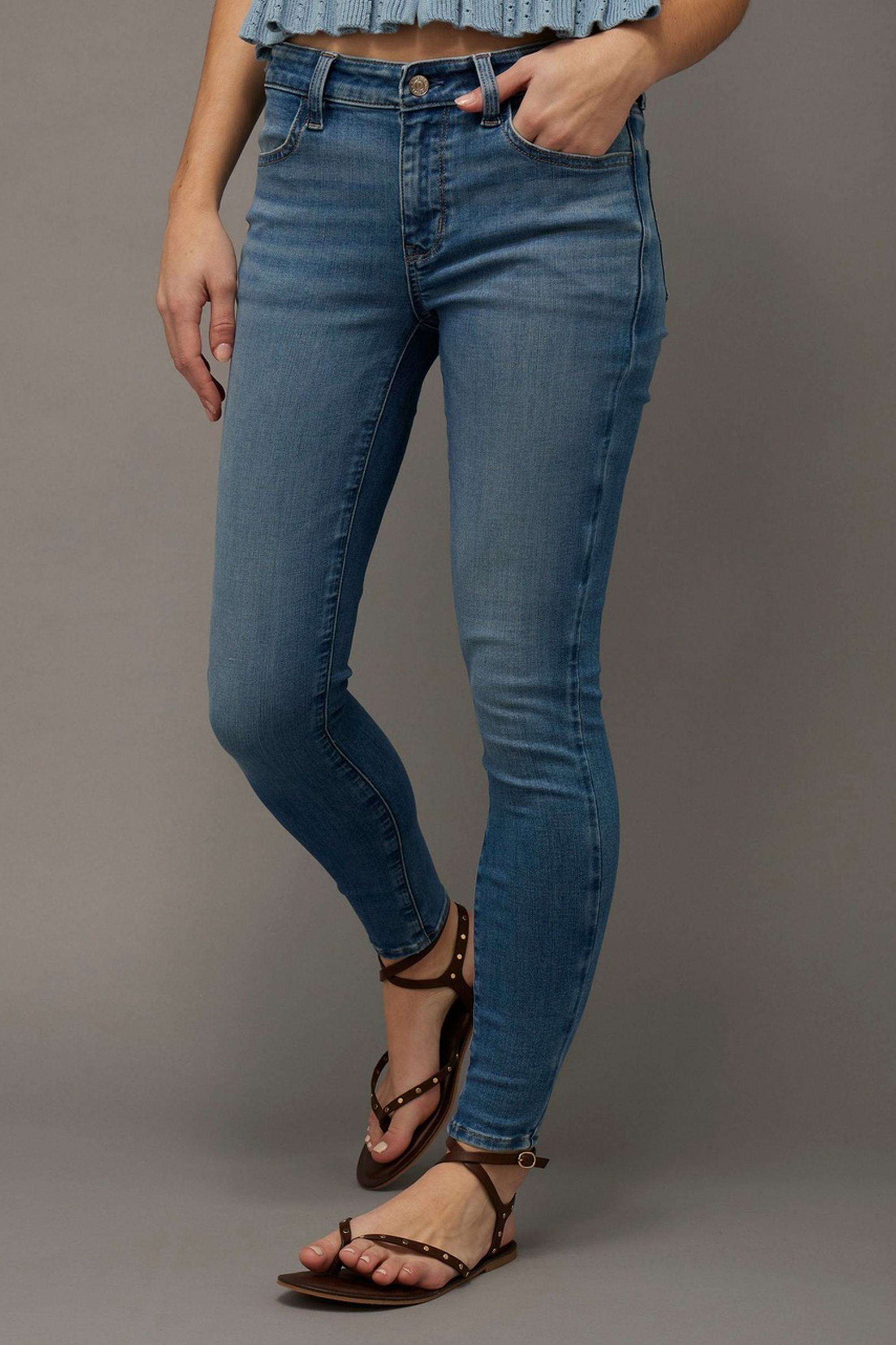 american eagle High Rise Blended Fabric Skinny Fit Women's Jeans-picture-36