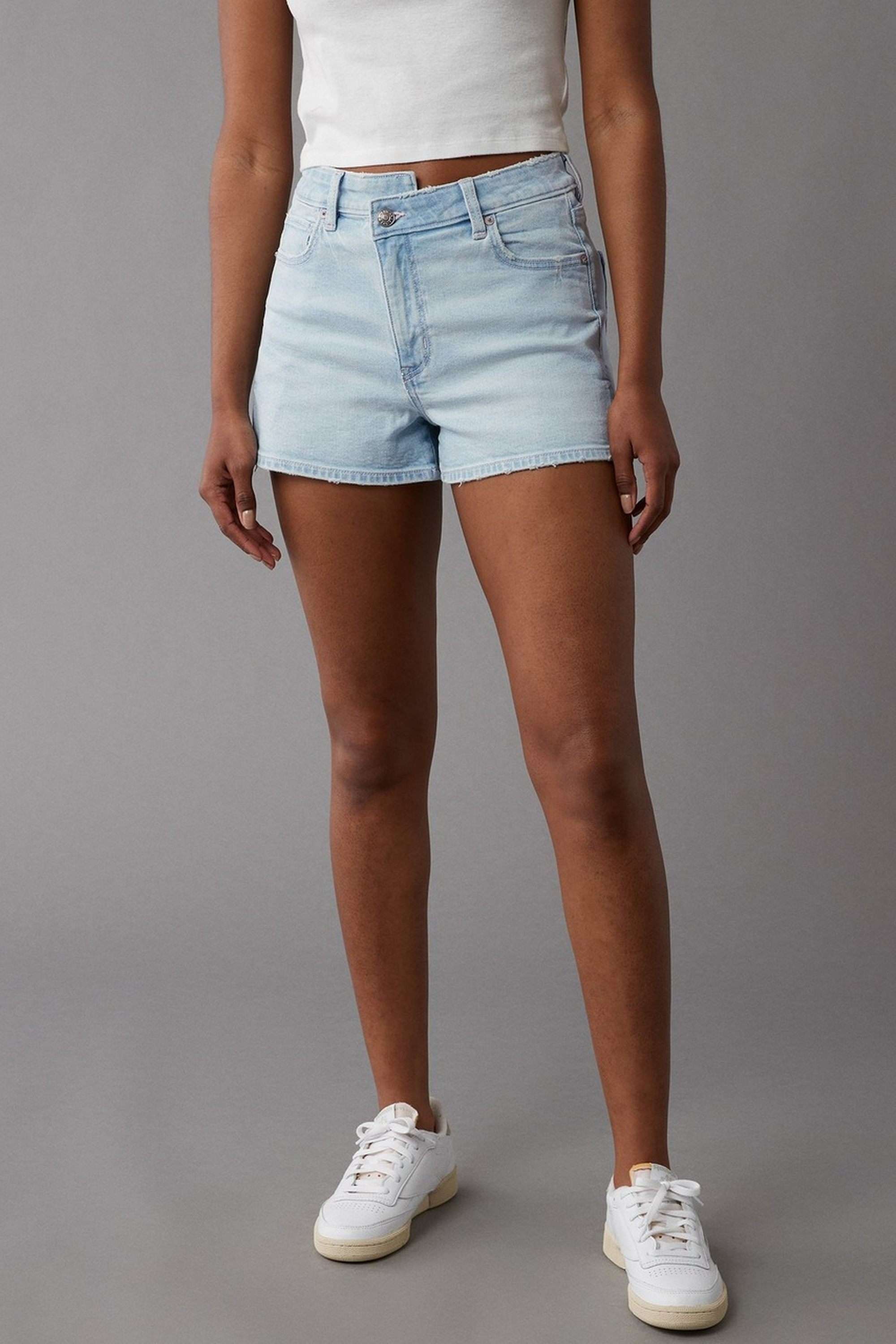 american eagle Solid Blended Fabric Regular Fit Women's Shorts-picture-11