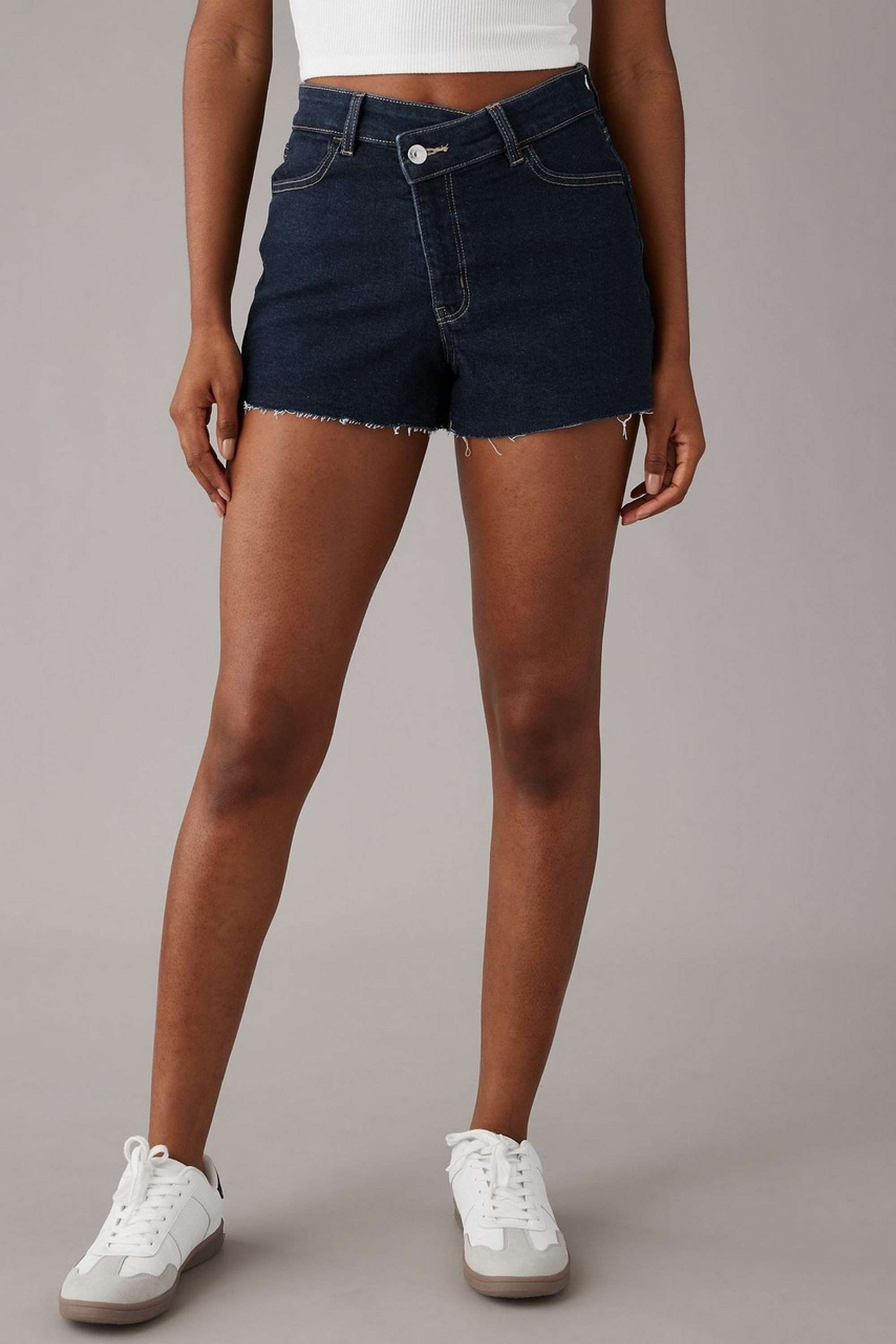 american eagle Solid Blended Fabric Regular Fit Women's Shorts-picture-45