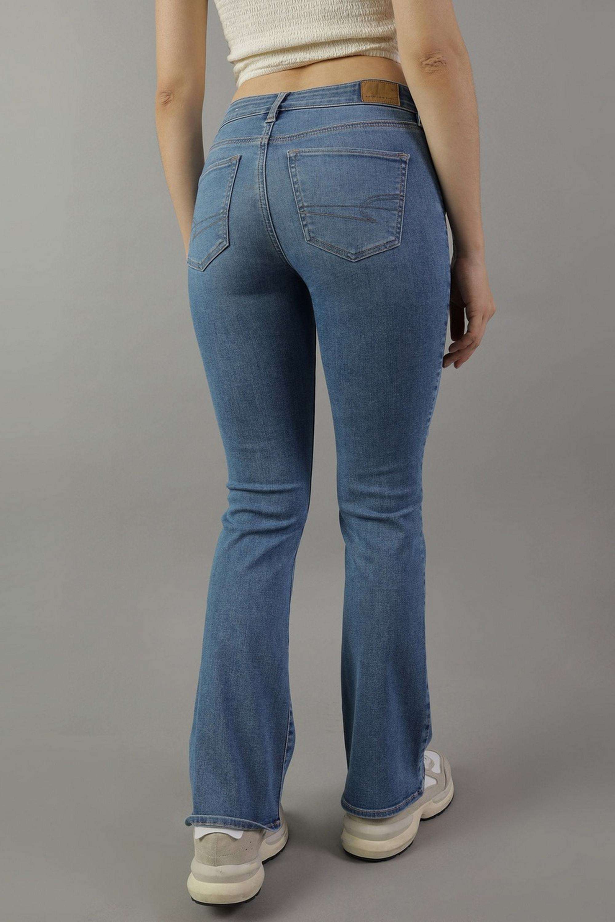 High-Rise-Blended-Fabric-Bootcut-Fit-Women-s-Jeans