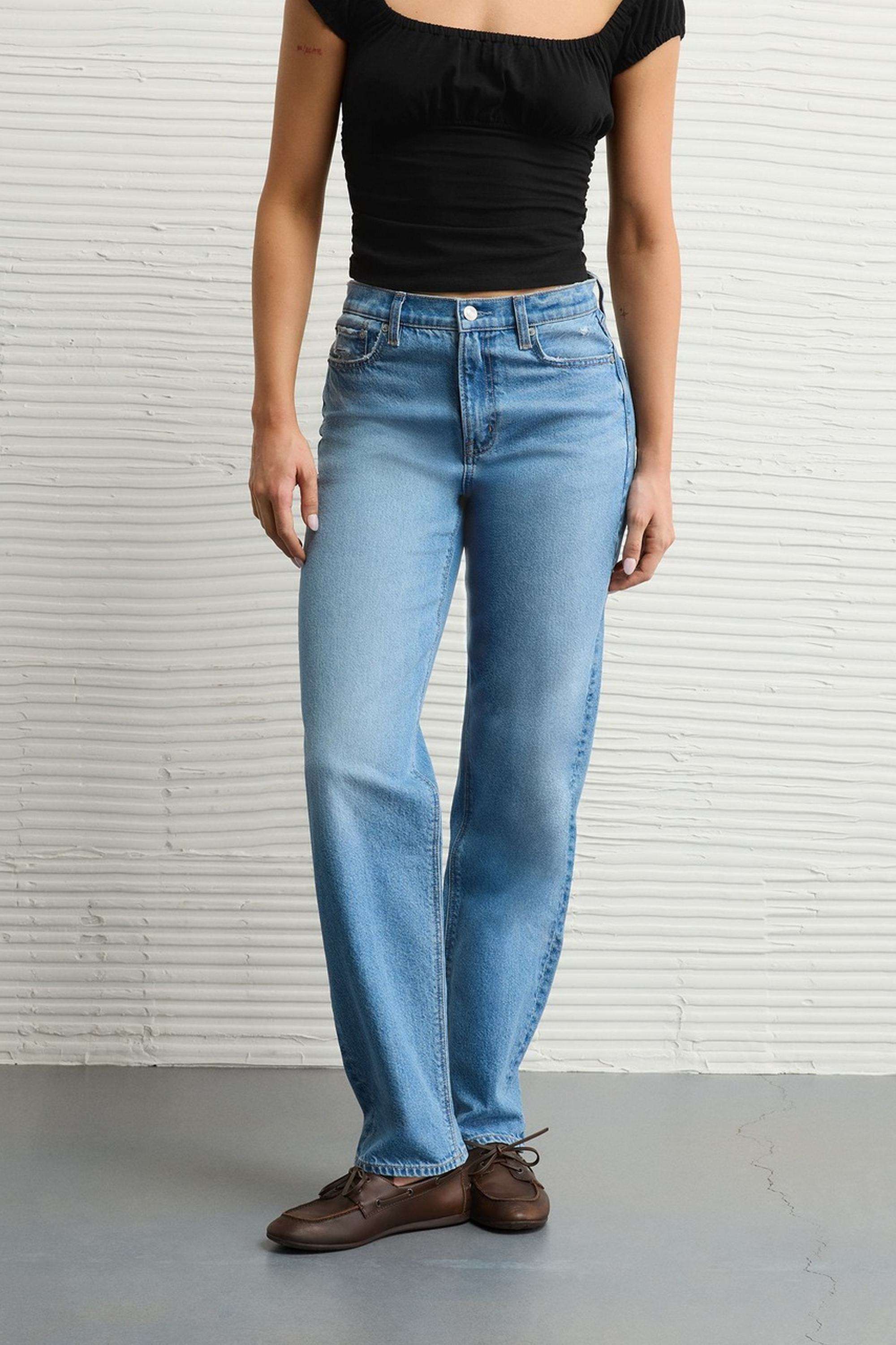 High-Rise-Blended-Fabric-Relaxed-Fit-Women-s-Jeans