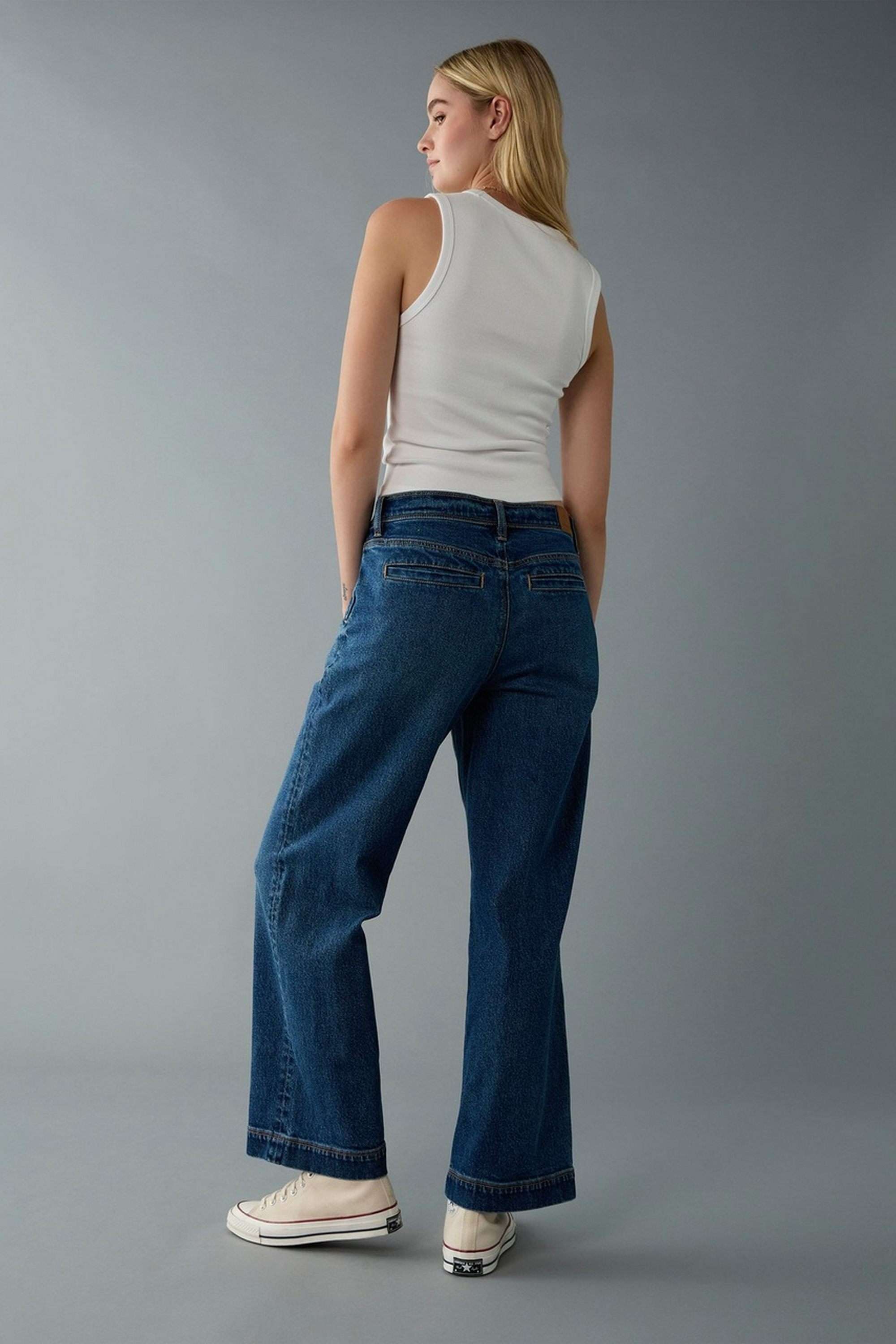 Solid-Blended-Fabric-Straight-Fit-Women-s-Jeans