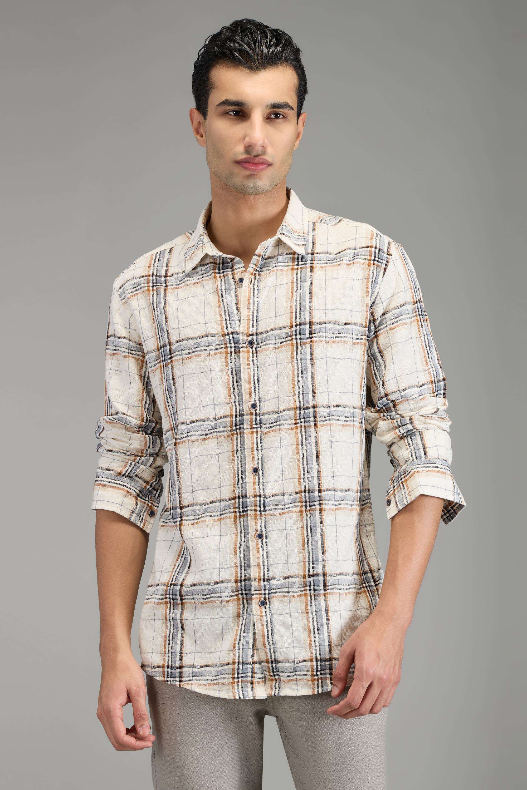 Checks-Cotton-Regular-Fit-Men-s-Casual-Wear-Shirt