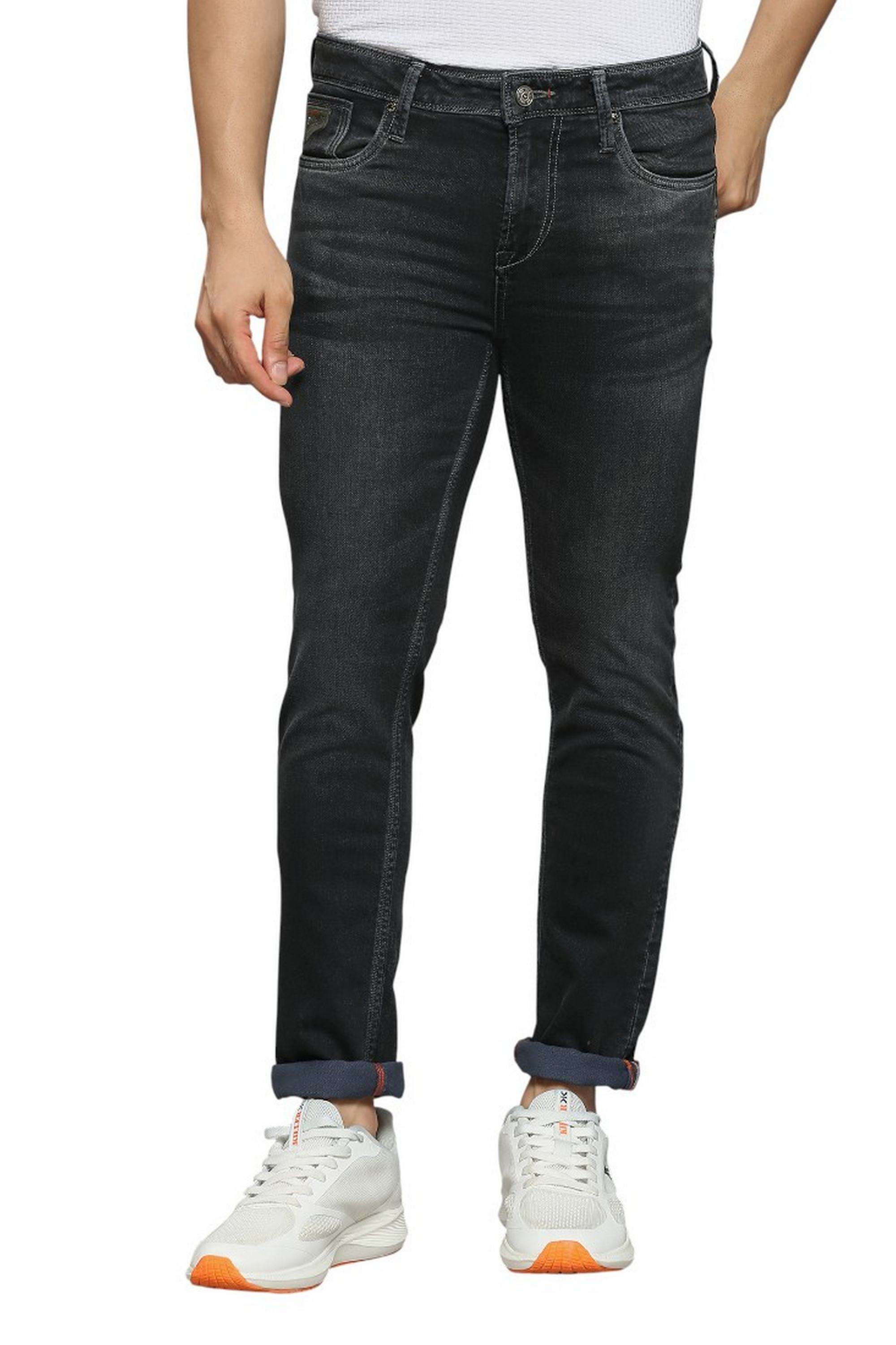 Solid-Cotton-Stretch-Tapered-Fit-Men-s-Jeans