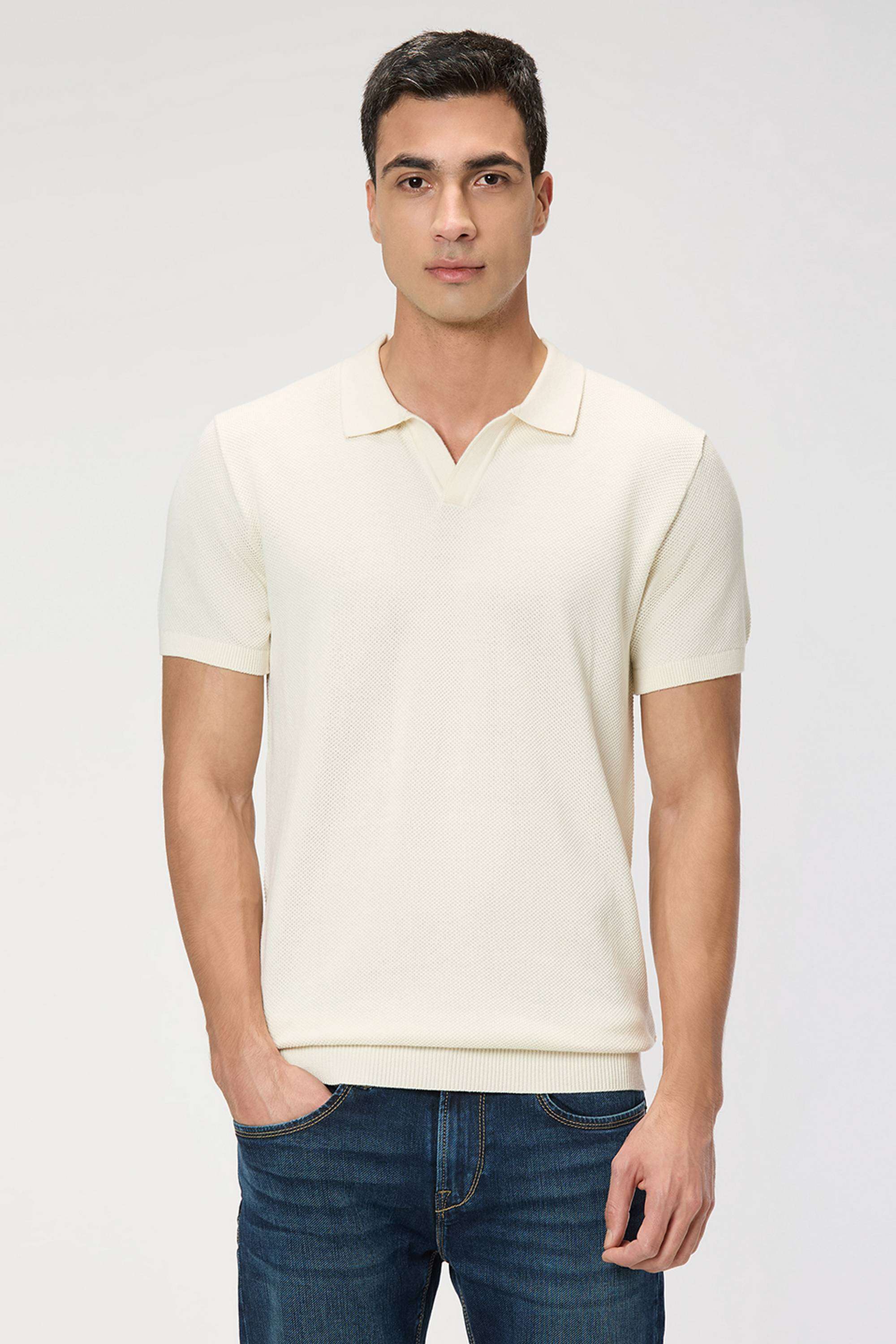 Solid-Cotton-Collared-Men-s-Sweater