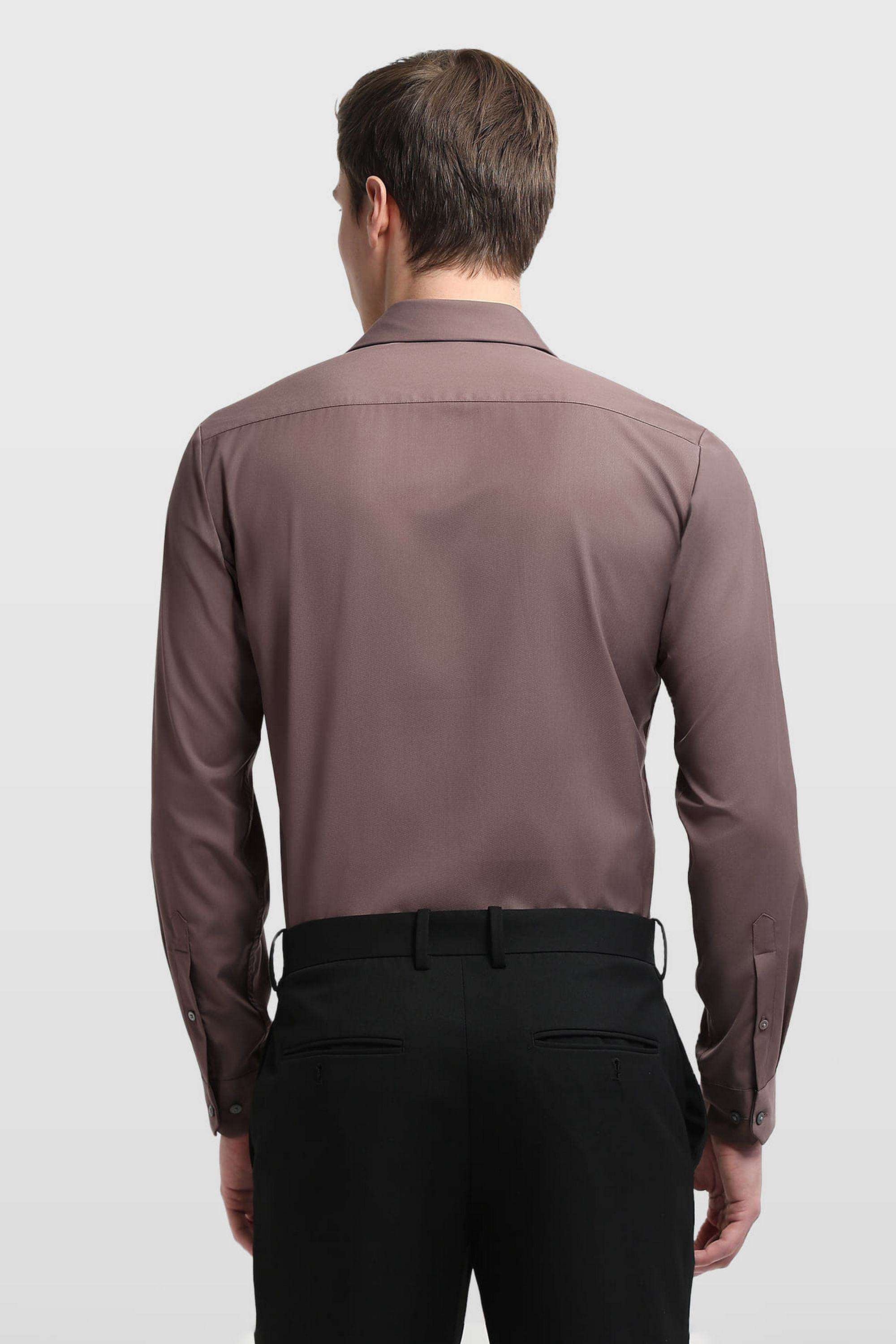 Solid-Polyester-Slim-Fit-Men-s-Formal-Wear-Shirt