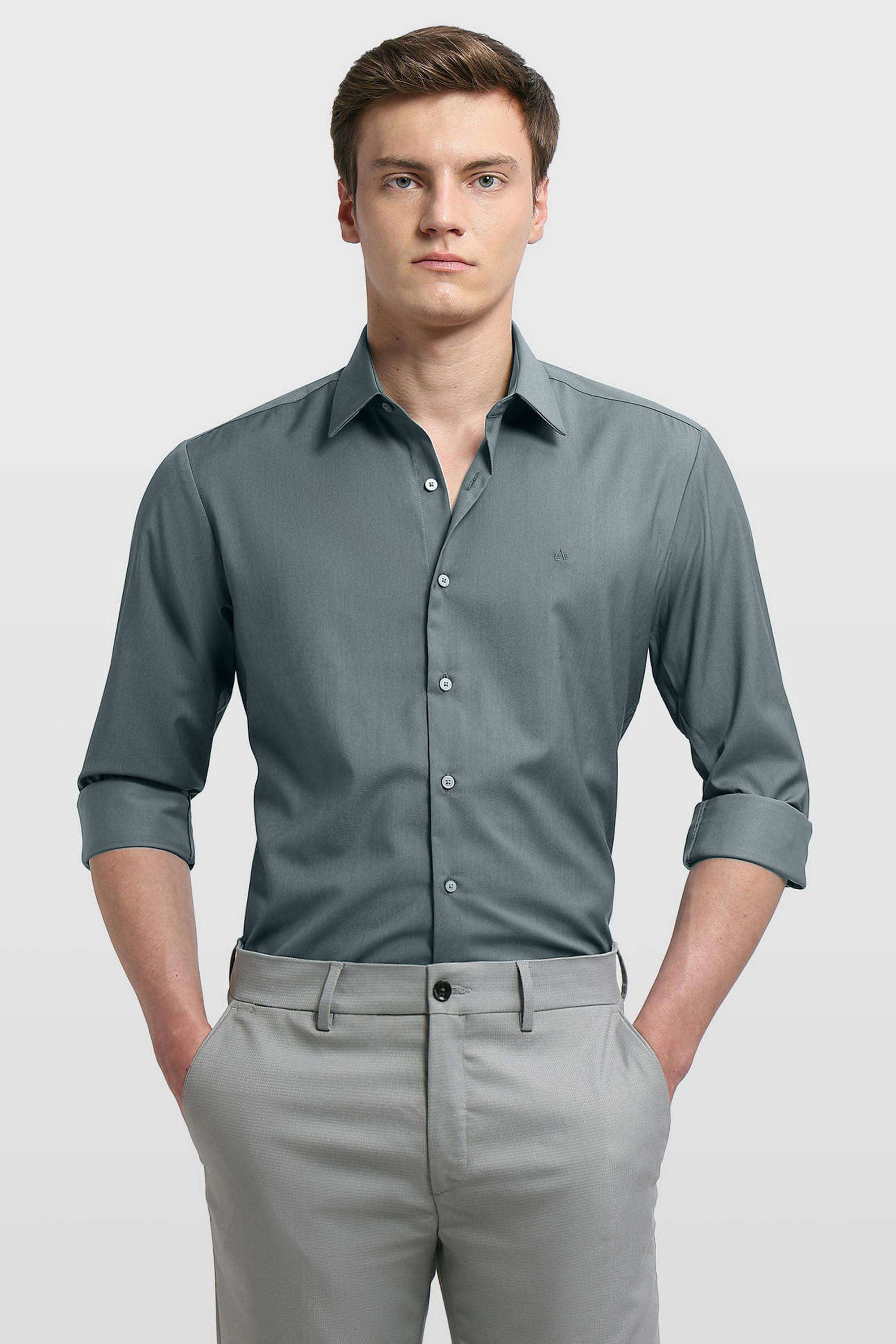 Printed-Polyester-Slim-Fit-Men-s-Formal-Wear-Shirt