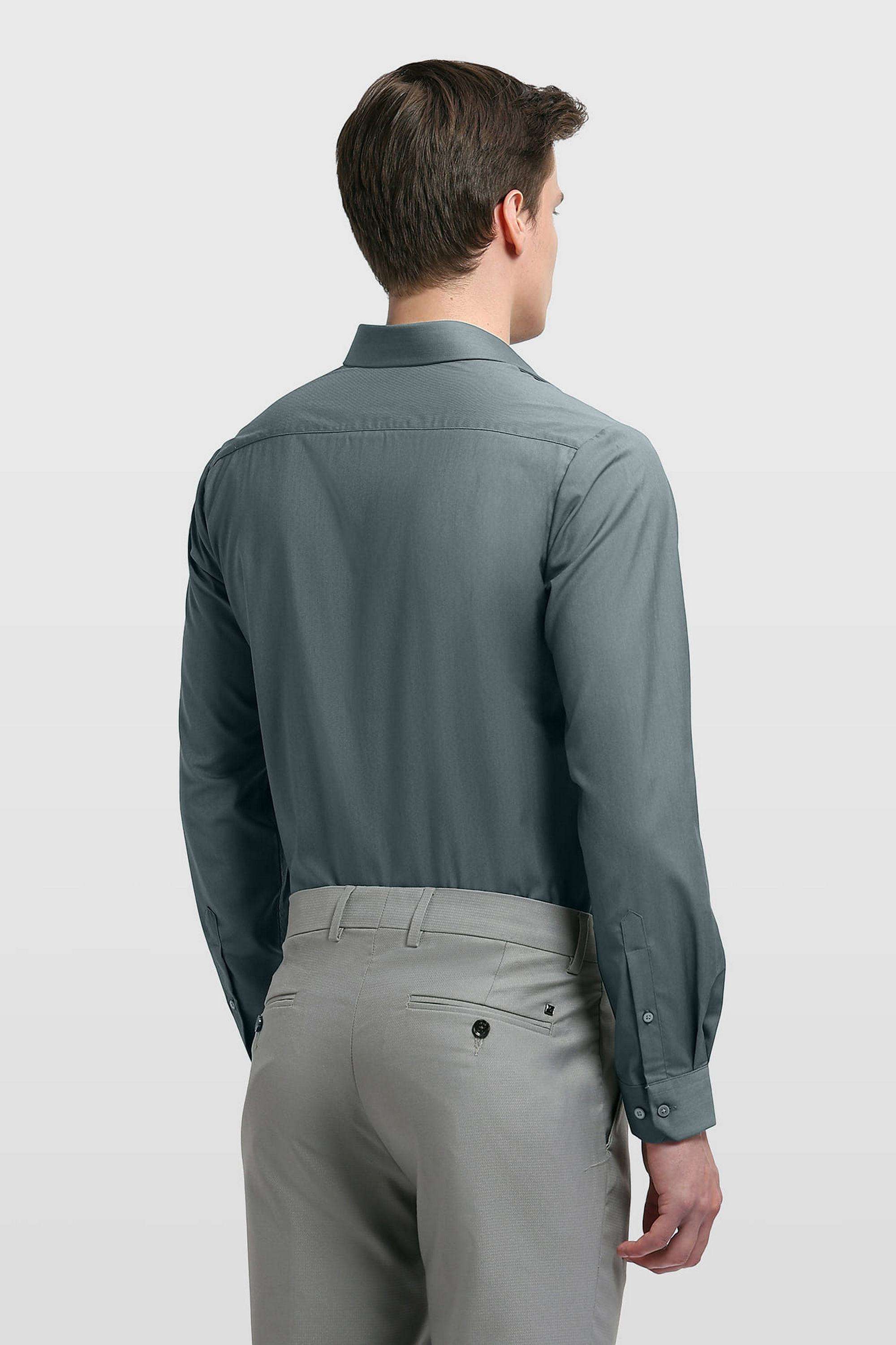 Printed-Polyester-Slim-Fit-Men-s-Formal-Wear-Shirt