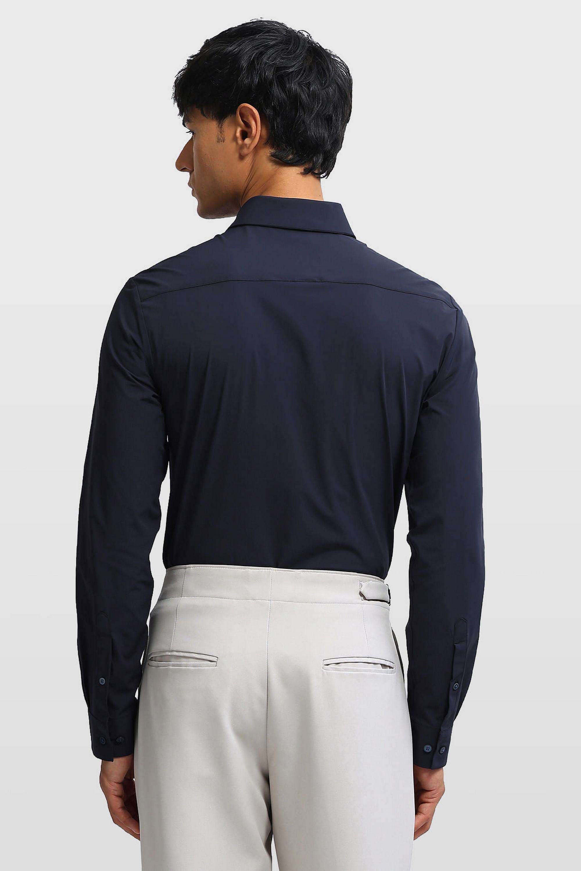 Solid-Nylon-Slim-Fit-Men-s-Formal-Shirt
