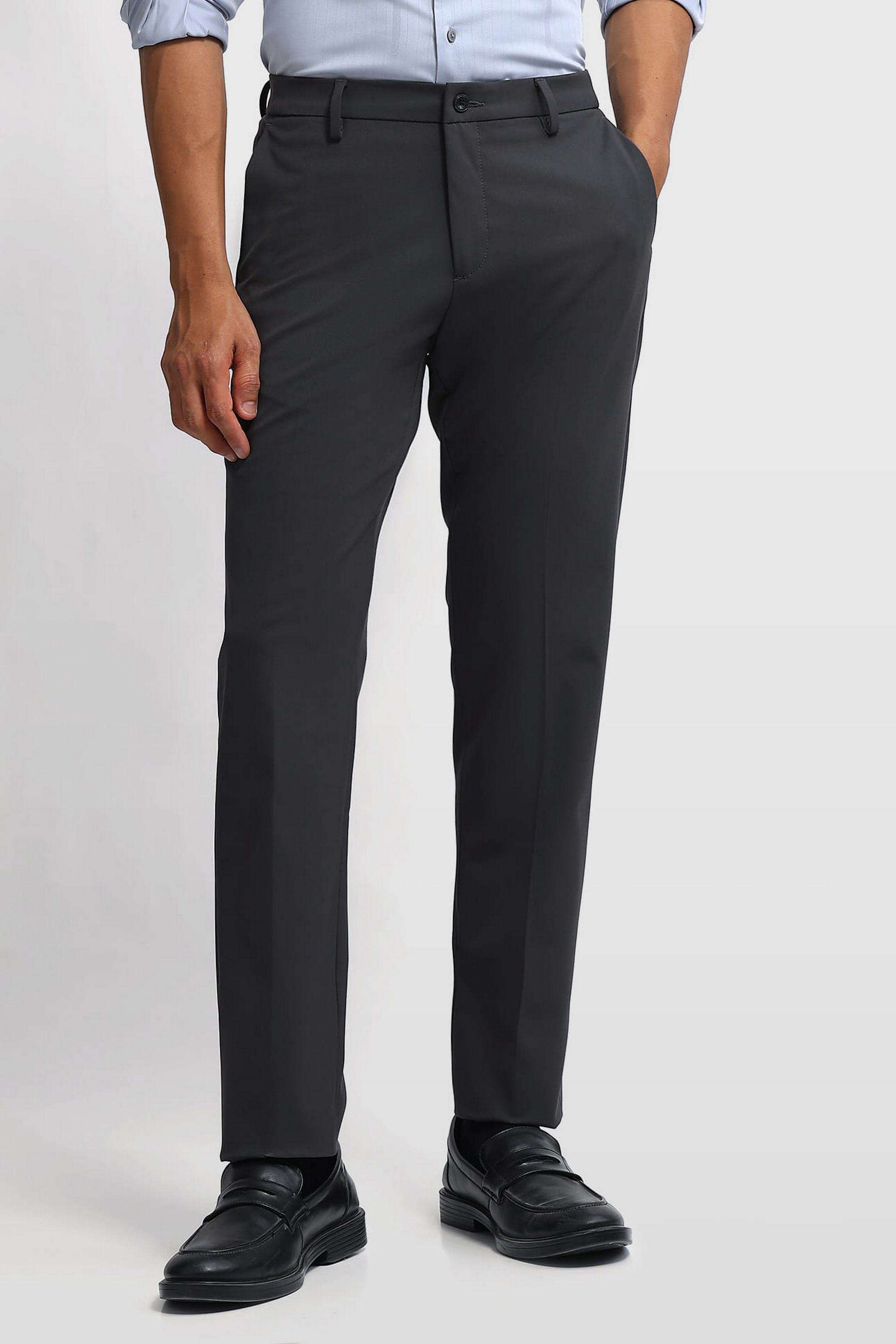 Solid-Polyester-Regular-Fit-Men-s-Formal-Trousers