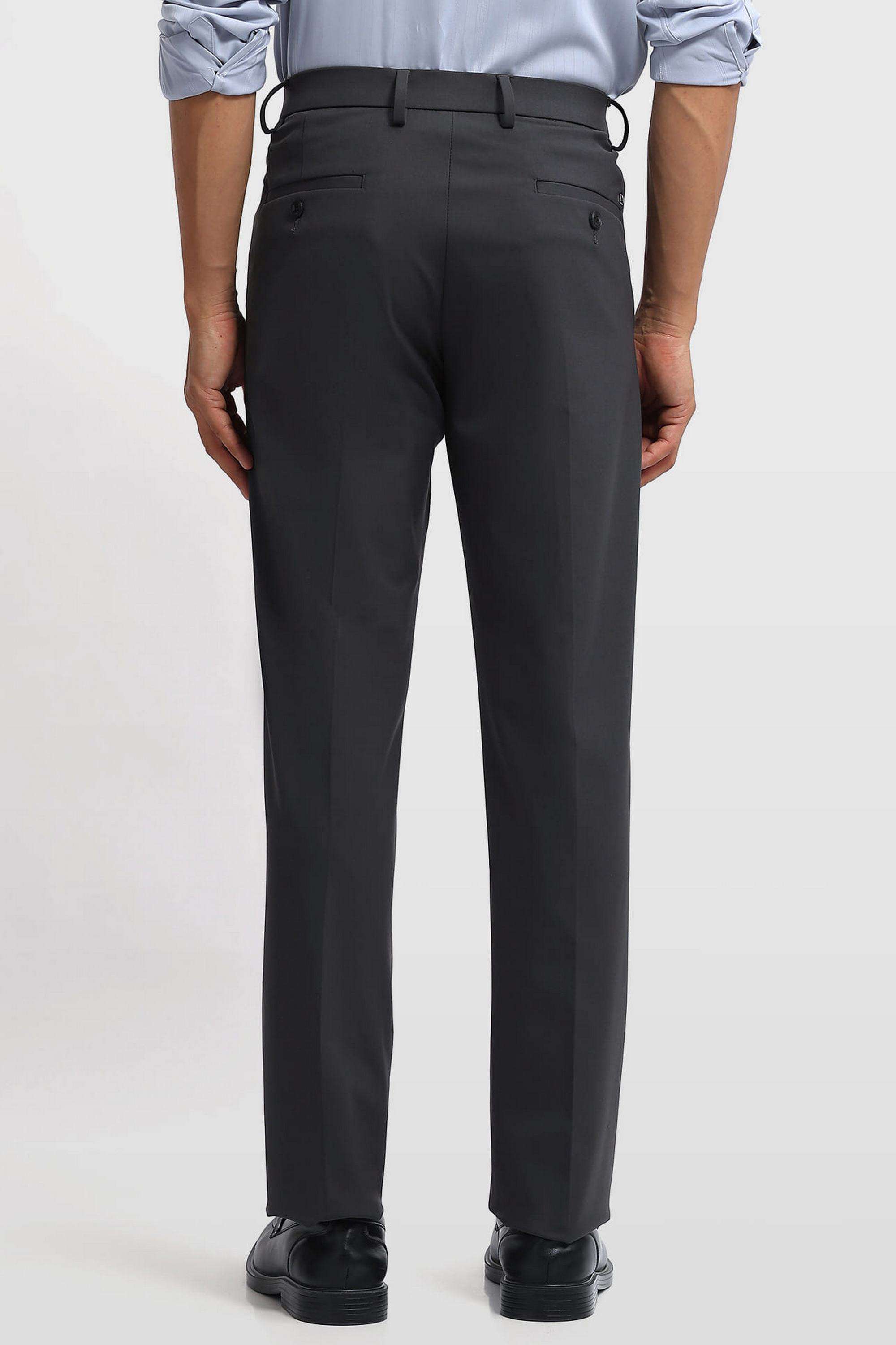 Solid-Polyester-Regular-Fit-Men-s-Formal-Trousers